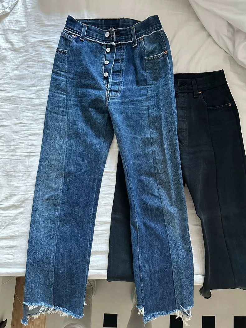 Vetements Vetements SizeXS 2017 deconstructed patched denim pants Size US 31 - 2 Thumbnail