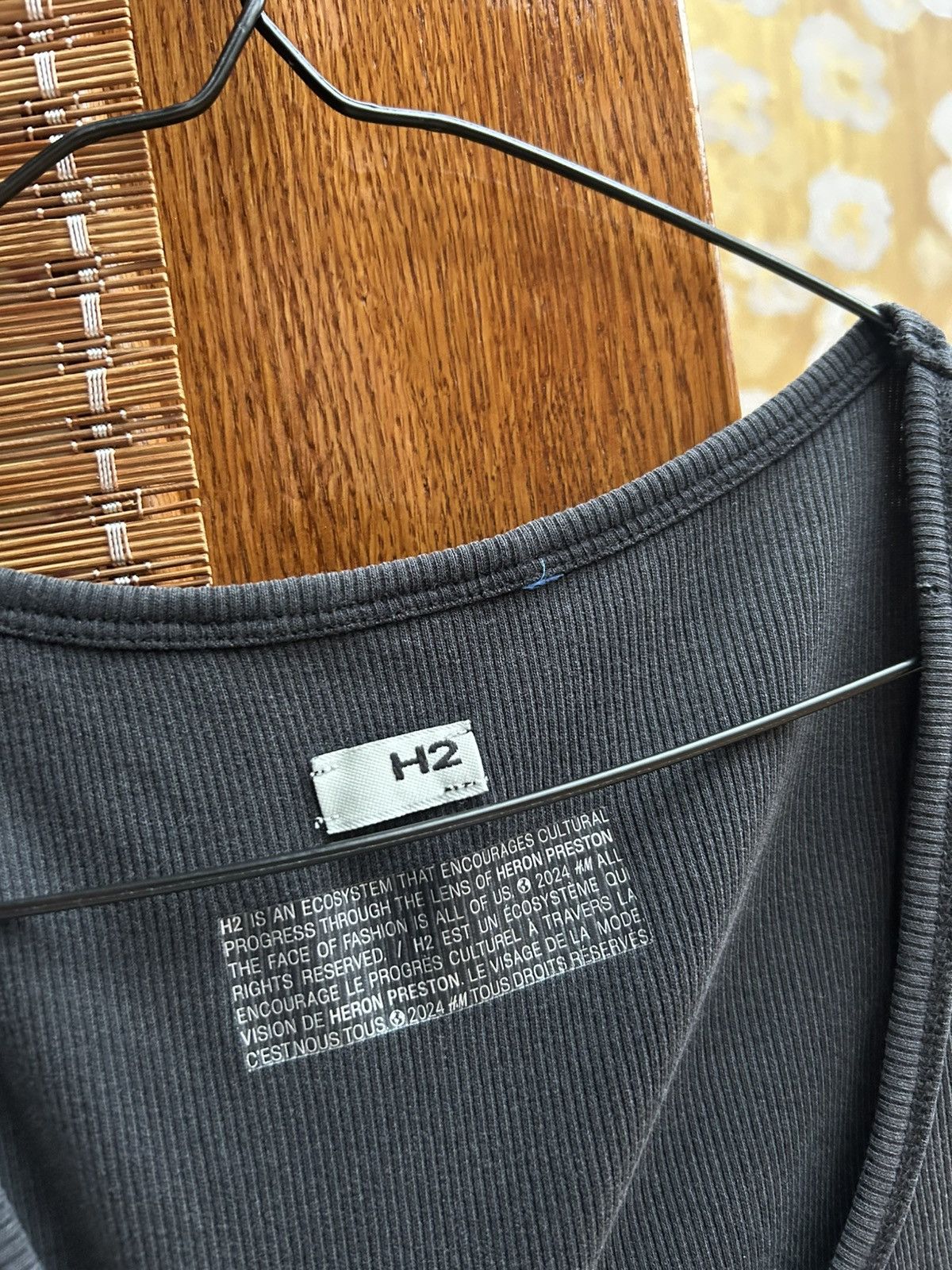 H&M × Heron Preston H2 by Heron Preston X H&M Cotton Rib Tank Top Washed Black Size US S / EU 44-46 / 1 - 6 Thumbnail