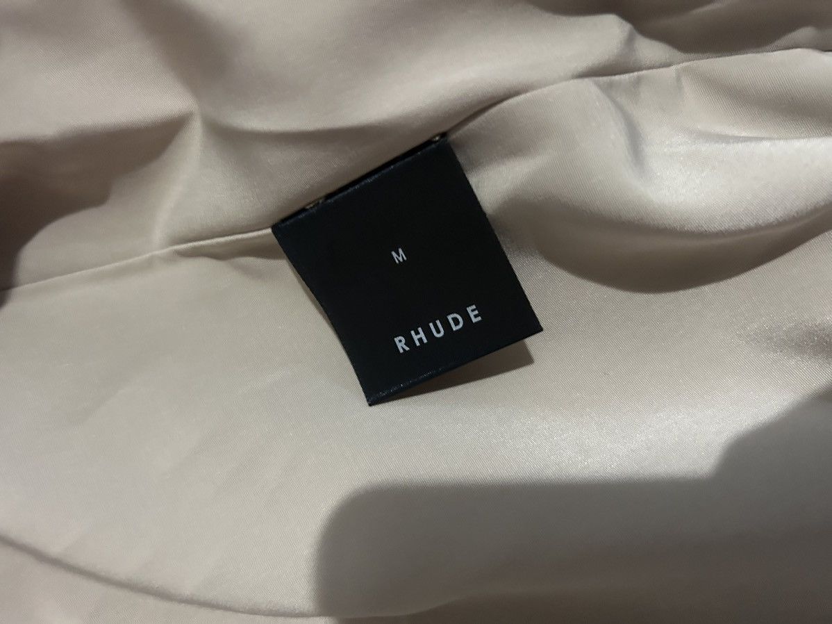 Rhude Rhude Wool Leather Designer Bomber Varsity Jacket Cardigan Size US M / EU 48-50 / 2 - 5 Thumbnail