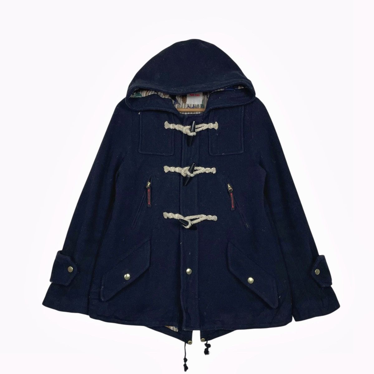 Ne-Net Ne-net Hooded Wool Duffle Jacket Size US S / EU 44-46 / 1 - 2 Thumbnail