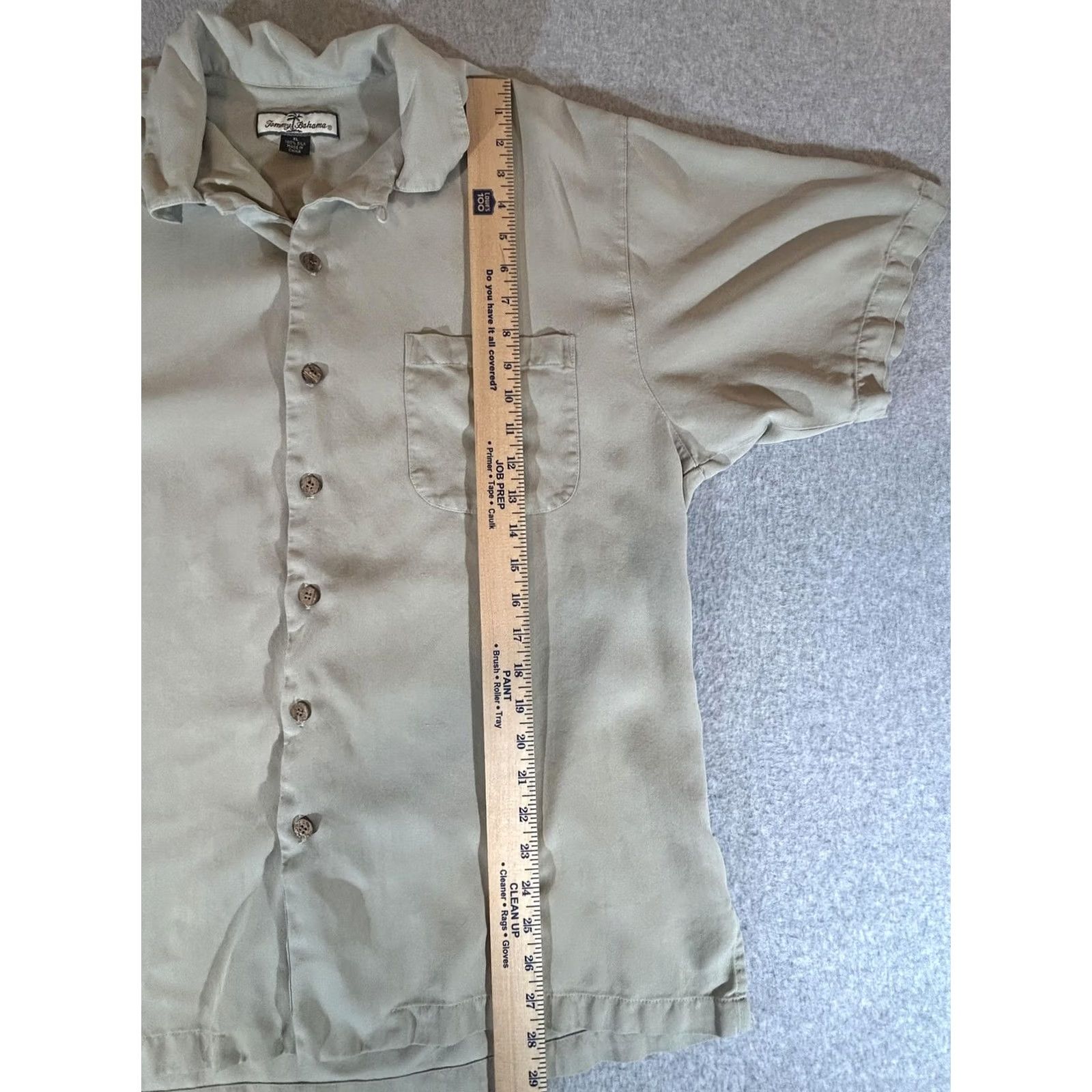 Tommy Bahama Tommy Bahama Shirt Mens XL Tan Silk Camp Embroidered Relaxed Button-Up Hawaiian Tropical Size US XL / EU 56 / 4 - 5 Thumbnail