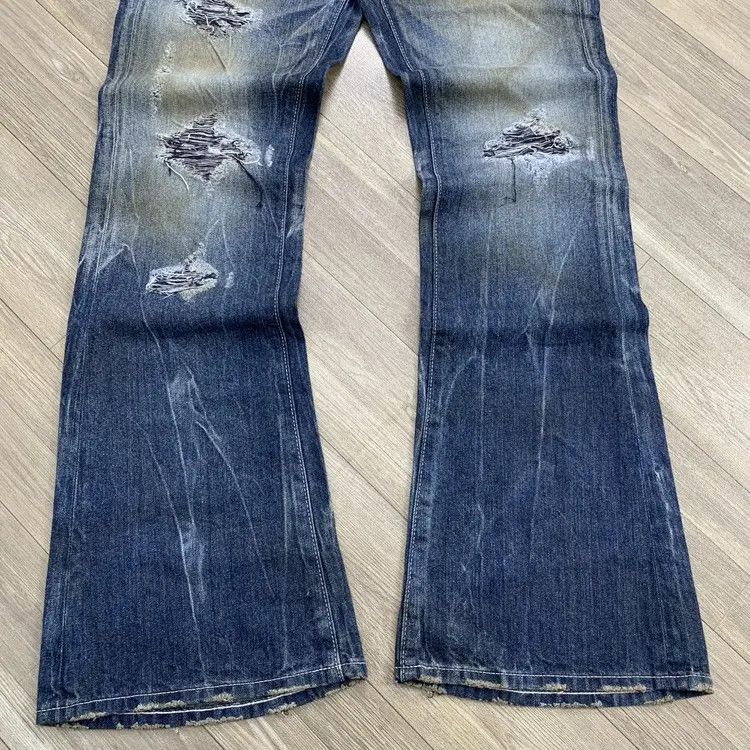 If Six Was Nine Vanquish Distressed lgb Ifsixwasnine Flared Denim Size US 31 - 4 Thumbnail