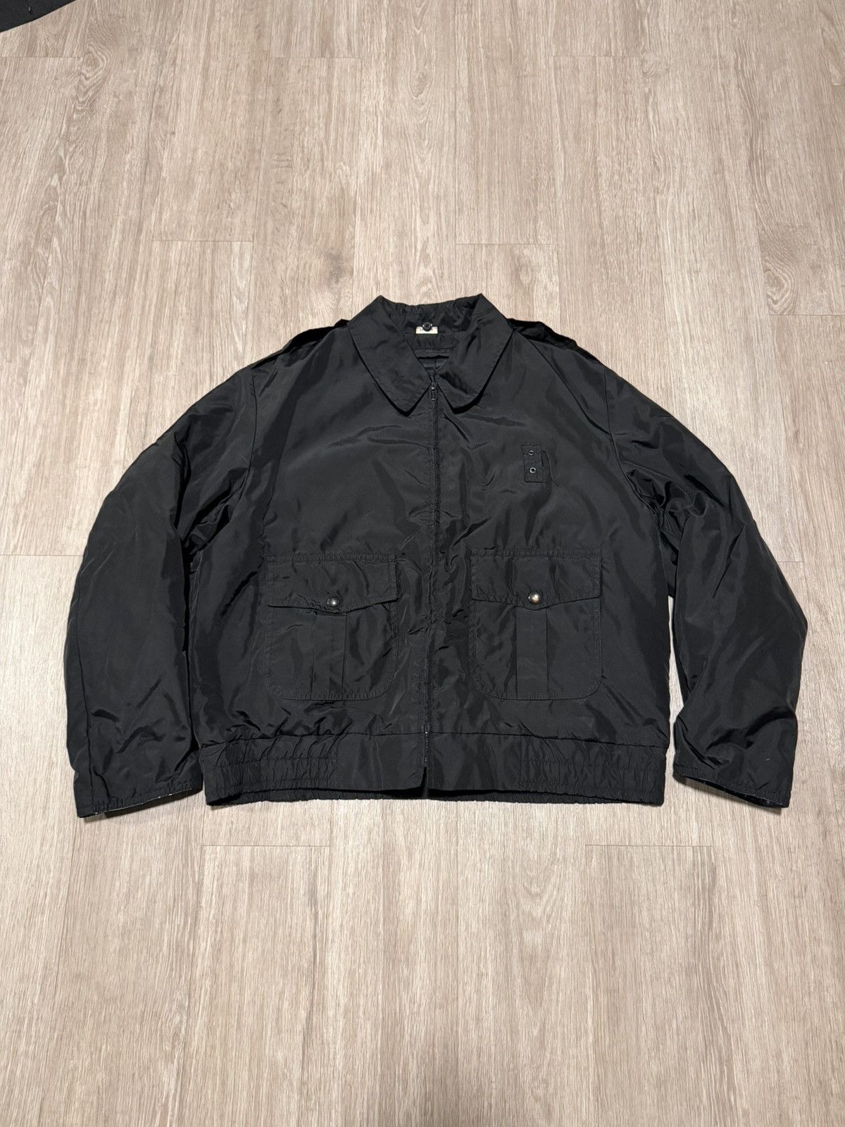Vintage Vintage Black Nylon Military Jacket Size US L / EU 52-54 / 3 - 1 Thumbnail