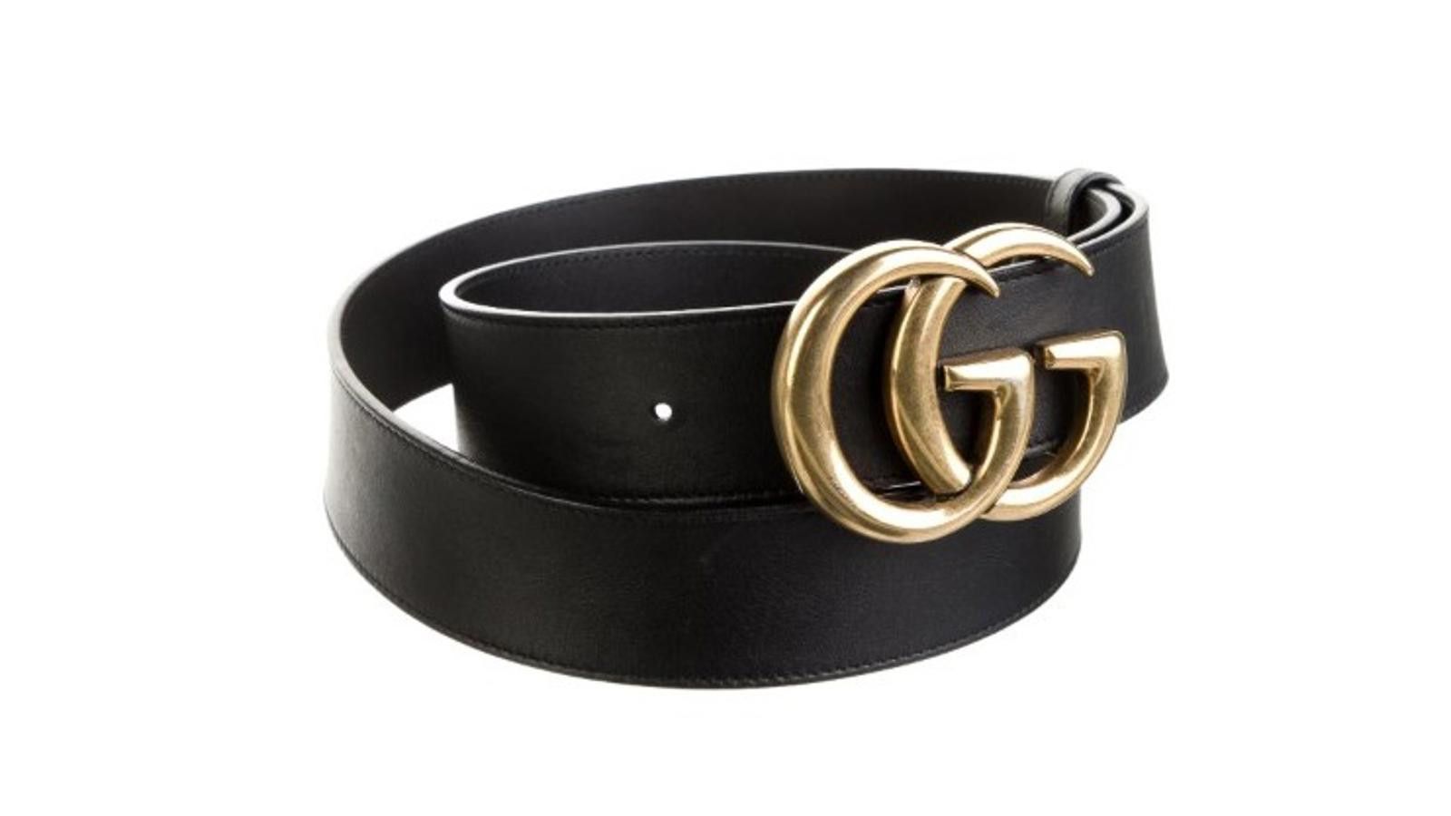 Gucci Gucci Lg GG Logo Black Leather Belt Sz 100 Size ONE SIZE - 1 Thumbnail