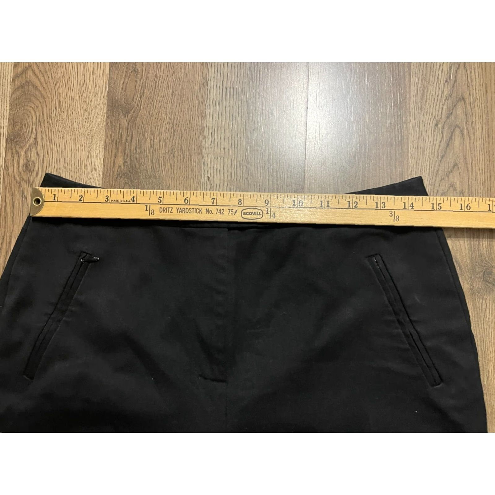 Talbots Talbots Pants Women 8P Black Stretch Dress Pants Flat Front Petite Regular Inseam 28 Leather? Size 30" / US 8 / IT 44 - 3 Thumbnail