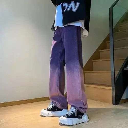 Japanese Brand VIBE Street vintage distressed washed purple jeans Size US 32 / EU 48 - 6 Thumbnail