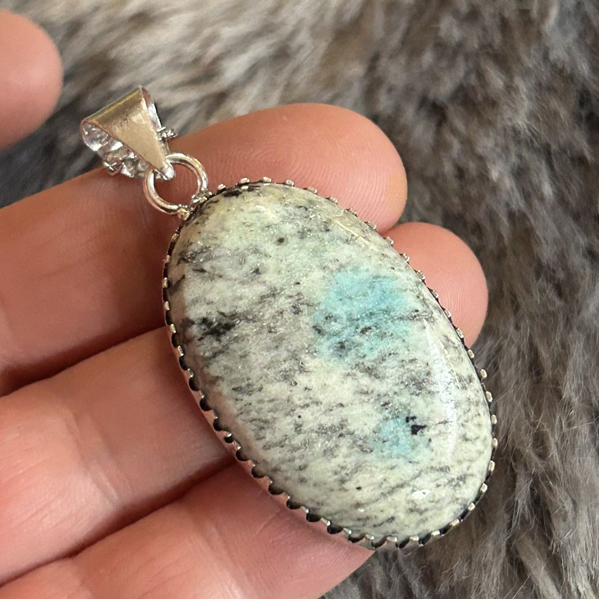 Handmade Handcrafted K2 jasper dogtooth 925 sterling pendant necklace Size ONE SIZE - 1 Thumbnail