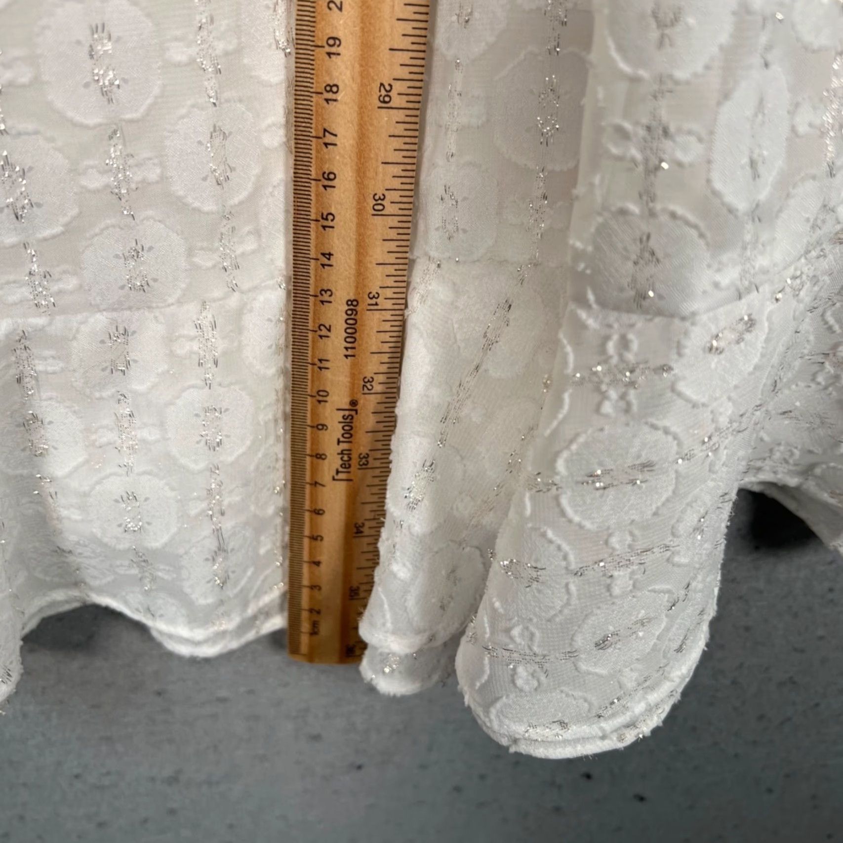 Bar III Bar III Womens Dress Sleeveless White Lace Ruffle Hem Medium Size M / US 6-8 / IT 42-44 - 6 Thumbnail