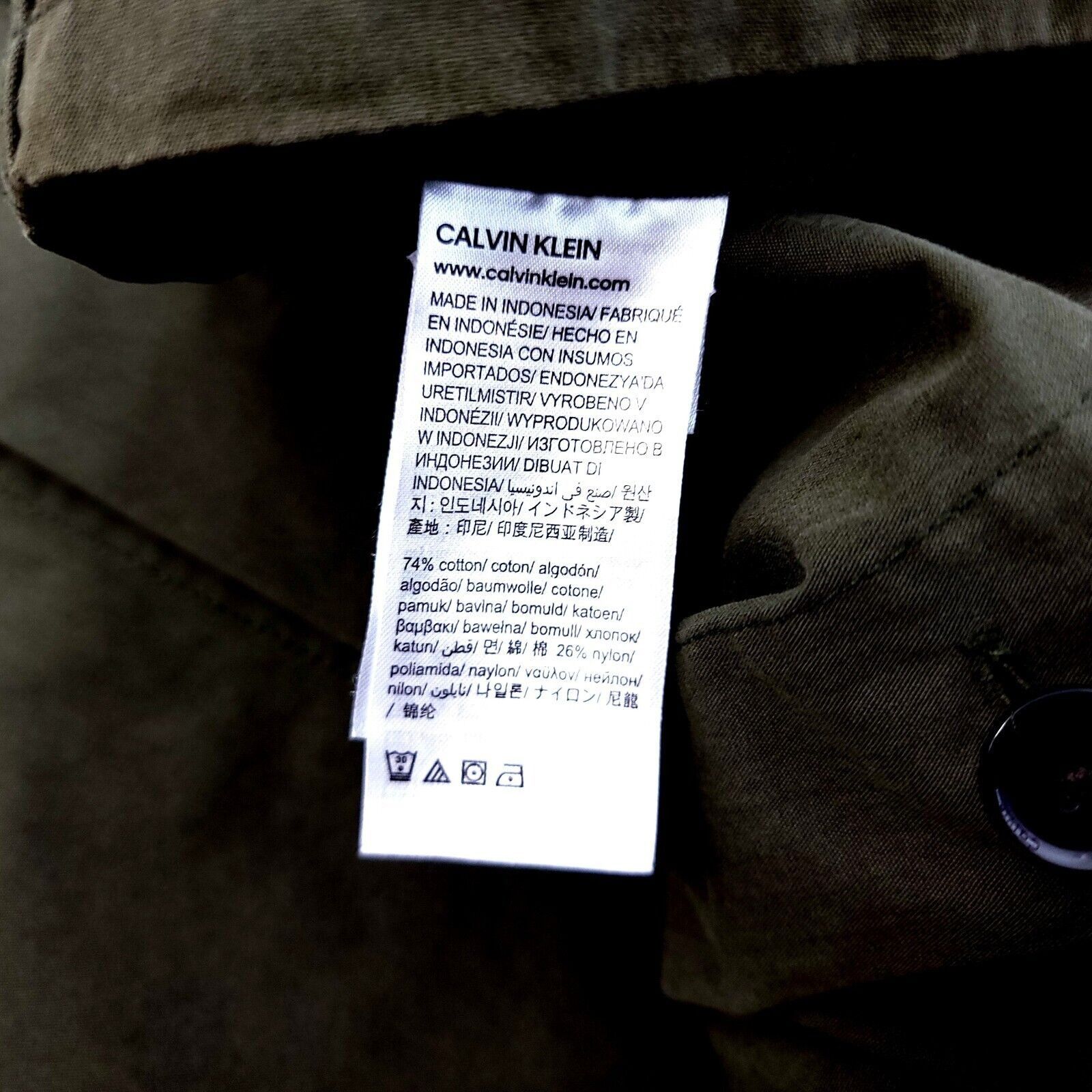 Calvin Klein Calvin Klein Green Large Pocket Front Cotton Collared Dress Size US L / EU 52-54 / 3 - 10 Thumbnail