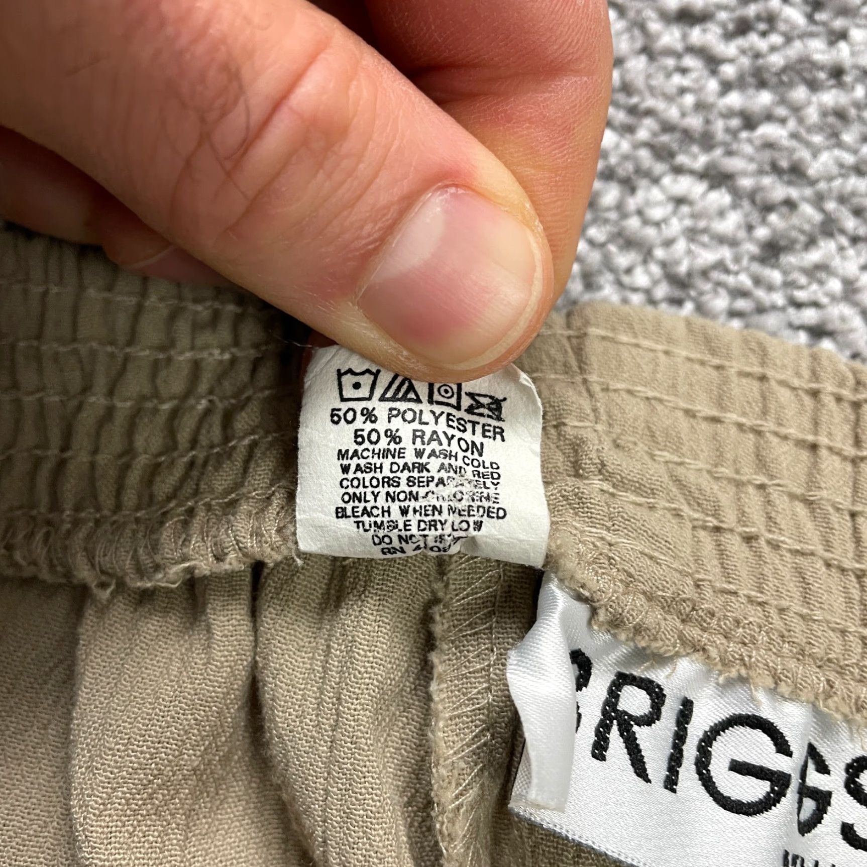 Vintage VINTAGE Briggs New York Pants Womens 22W Brown Elastic Waist Rayon Tapered 34x26 Size 40" / US 18 - 5 Thumbnail