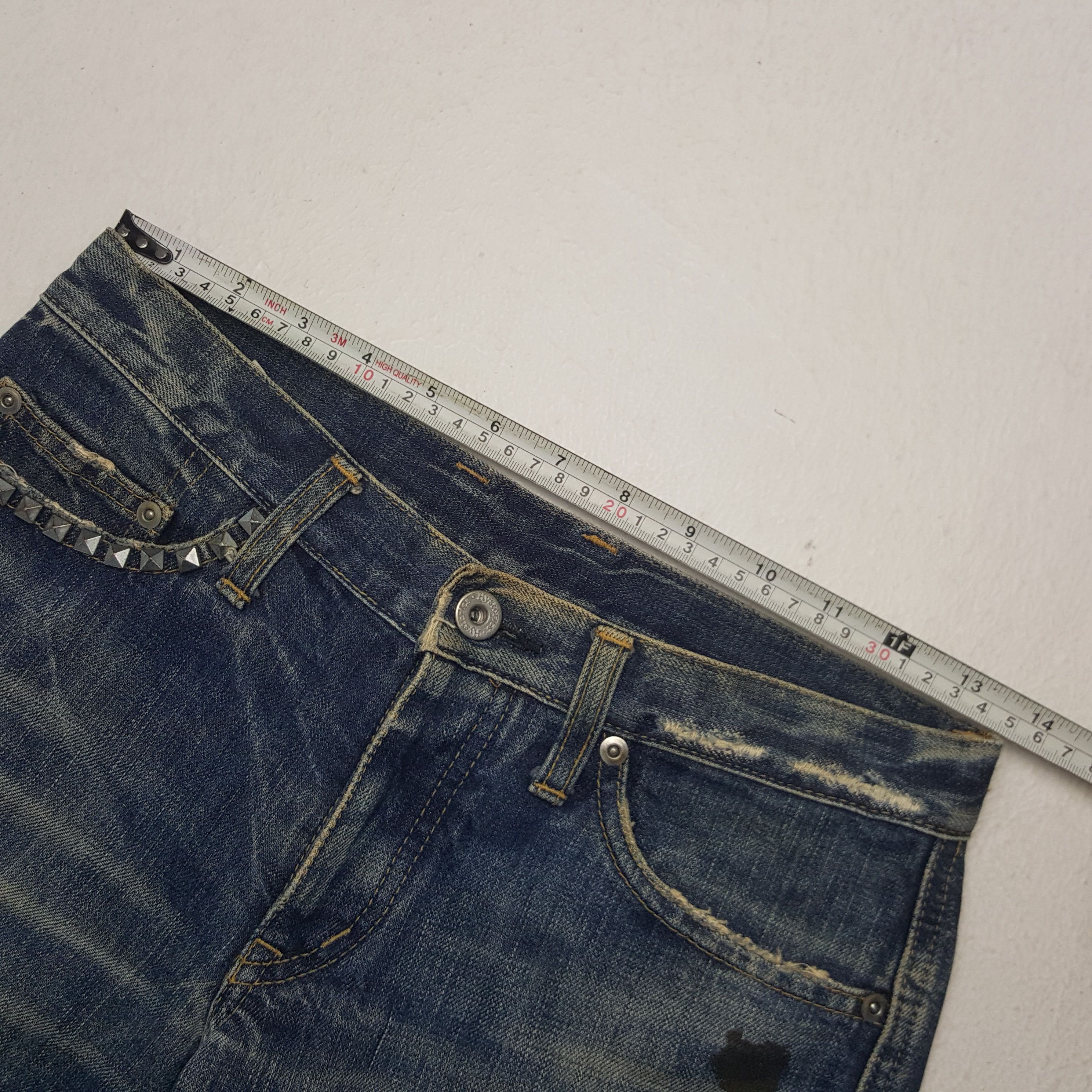 Hysteric Glamour × Japanese Brand × Vintage Vintage Hysteric Glamour Japan 3 Quaters Cargo Denim Jeans Size US 27 - 8 Thumbnail