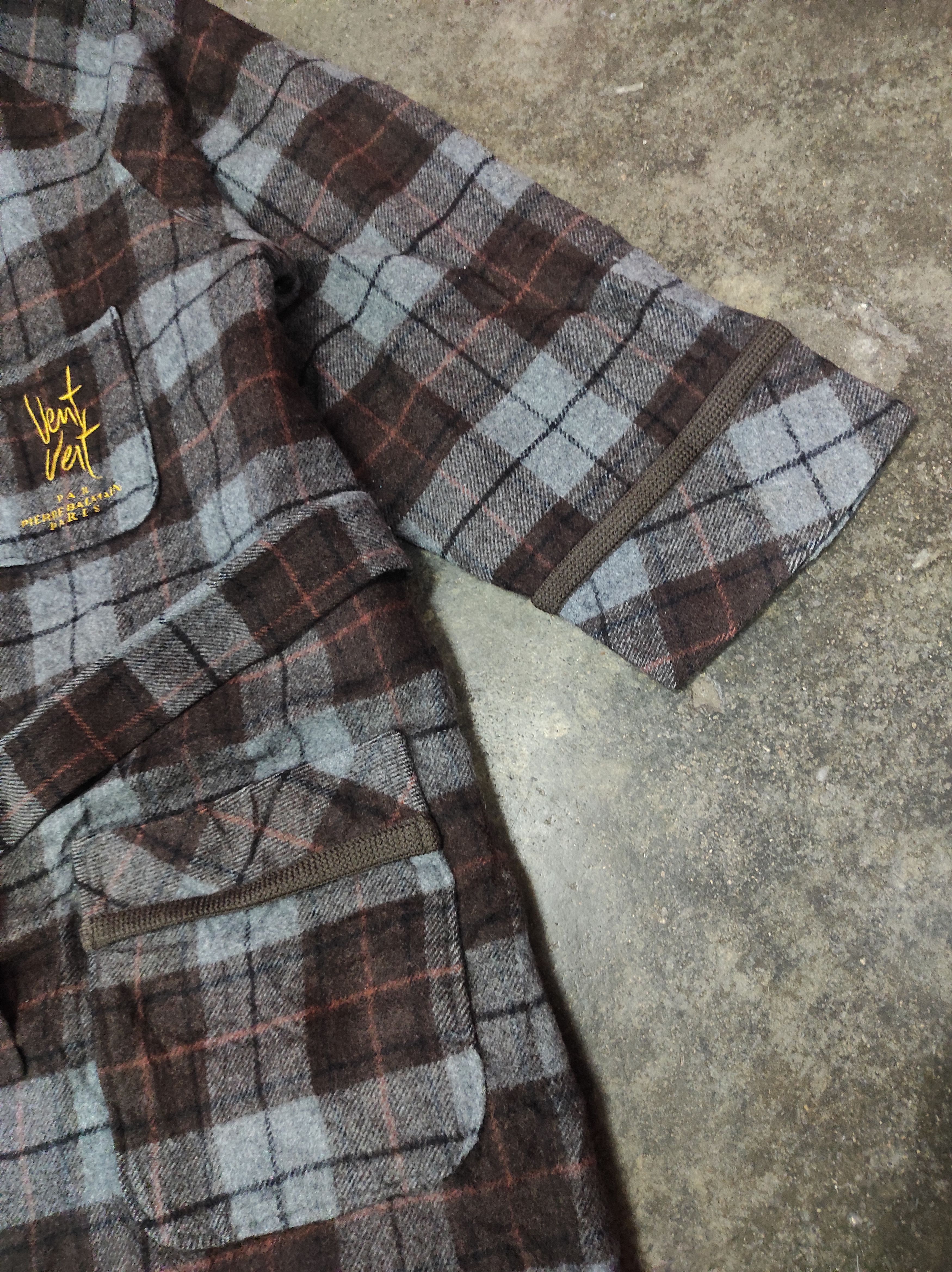 Pierre Balmain VENT VENT PAR PIERRE BALMAIN PARIS PLAID ROBE JACKET Size US M / EU 48-50 / 2 - 6 Thumbnail