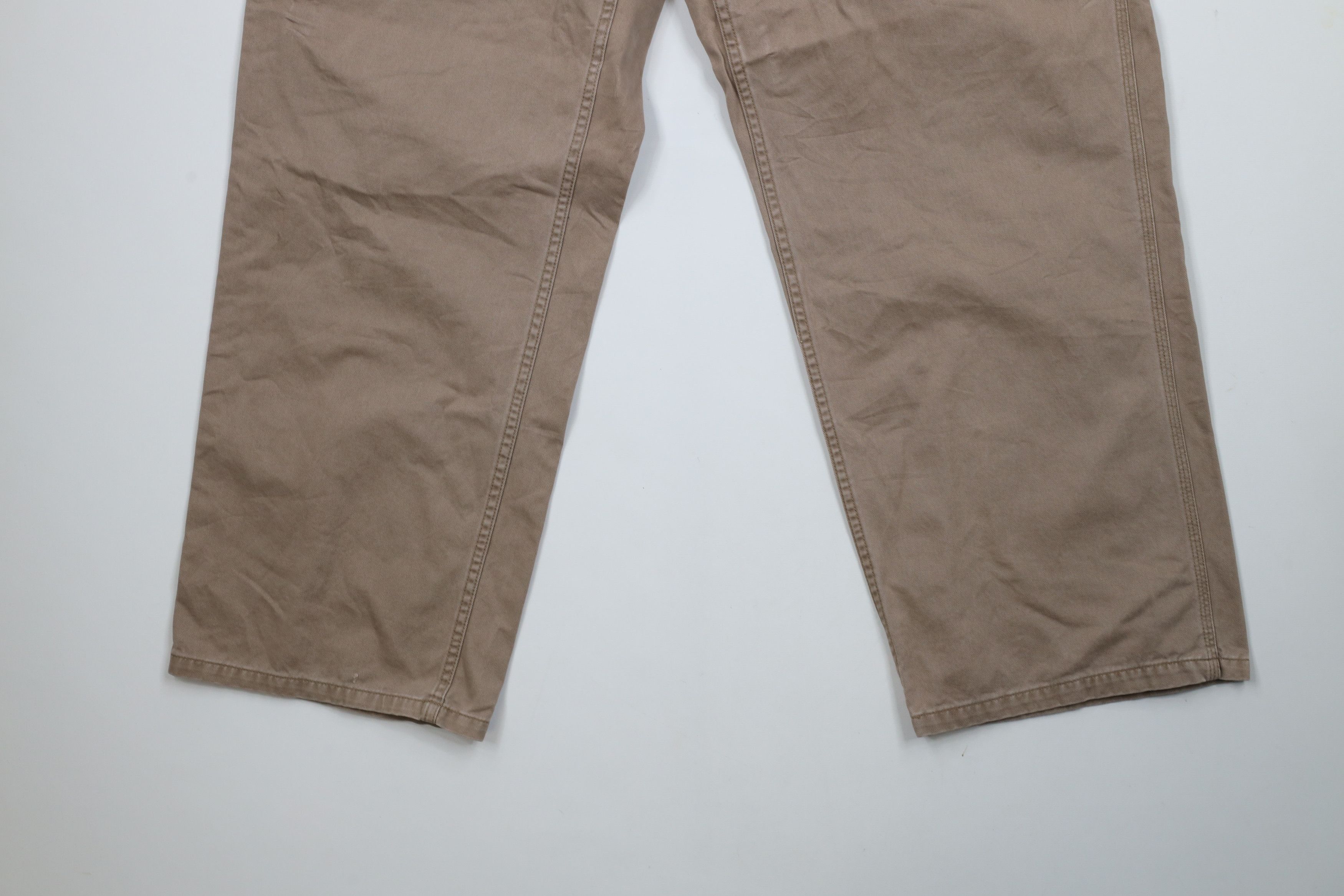 American Eagle Outfitters × Vintage Vintage 90s Y2K American Eagle Wide Leg Dungaree Pants Brown Size US 36 / EU 52 - 4 Thumbnail