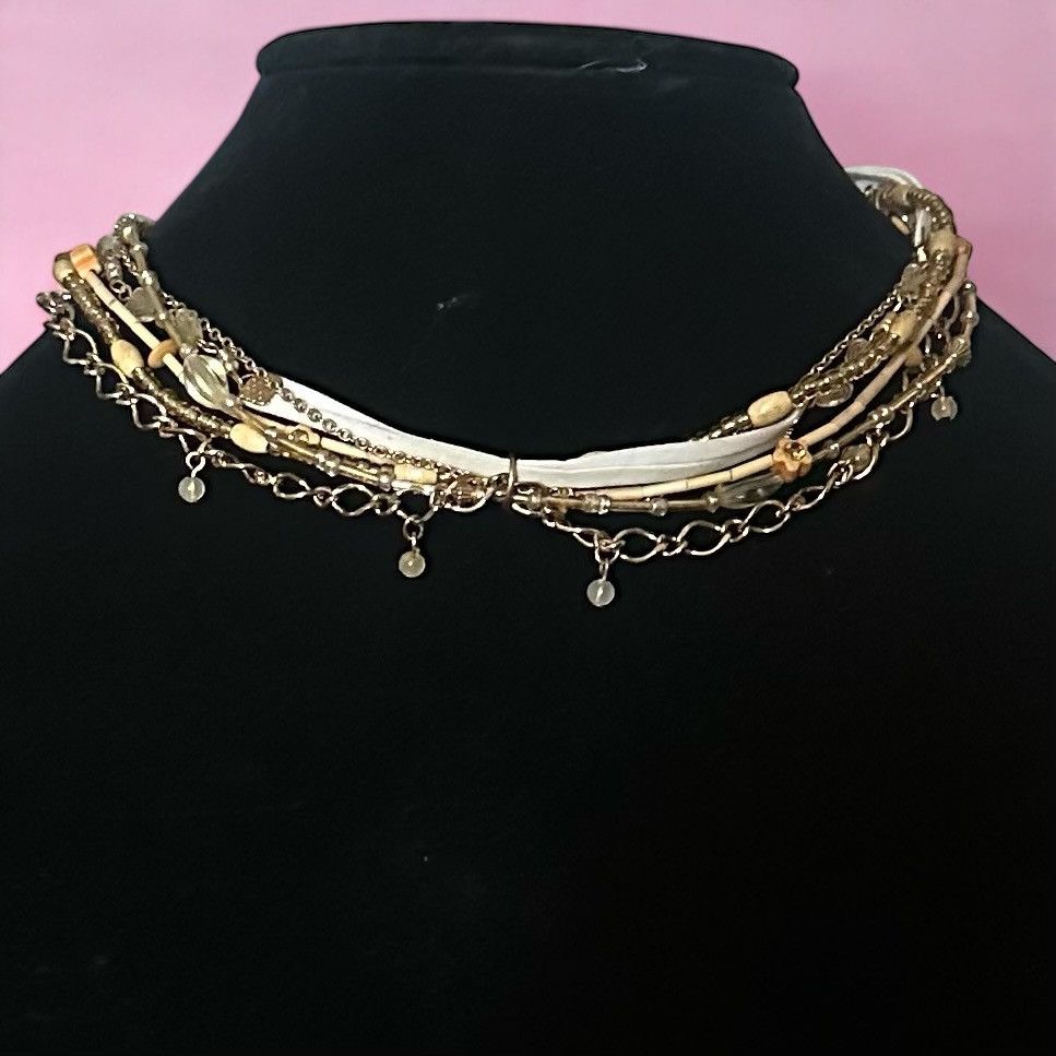 Other Multi strand various chains collar necklace Size ONE SIZE - 1 Thumbnail
