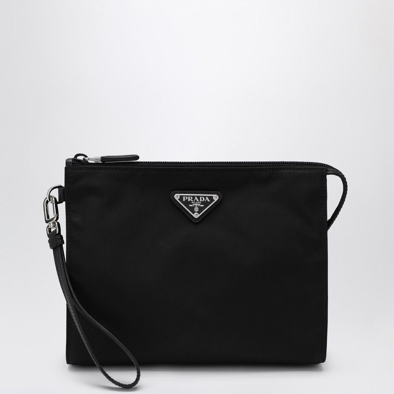 Prada Prada Black Pouch In Re-Nylon And Saffiano Size ONE SIZE - 1 Thumbnail