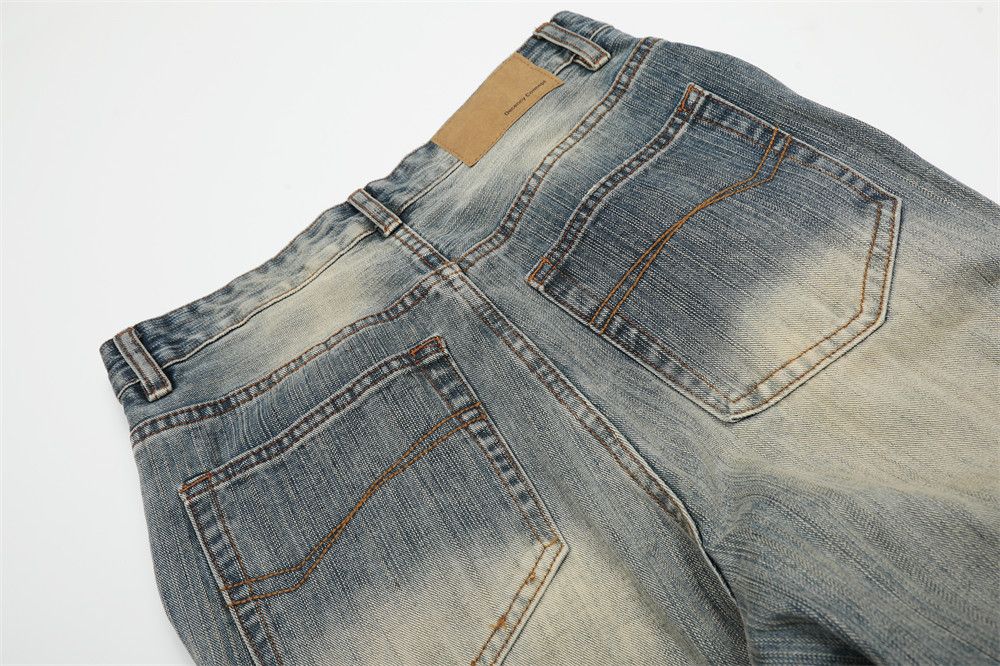 Japanese Brand × Jean Heavy washed loose wide-leg distressed scimitar jeans Size US 32 / EU 48 - 5 Thumbnail