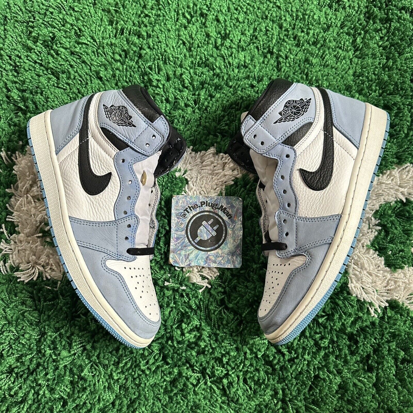 image of Jordan Brand 1 Retro OG High University Blue Shoes, Men's (Size 10)