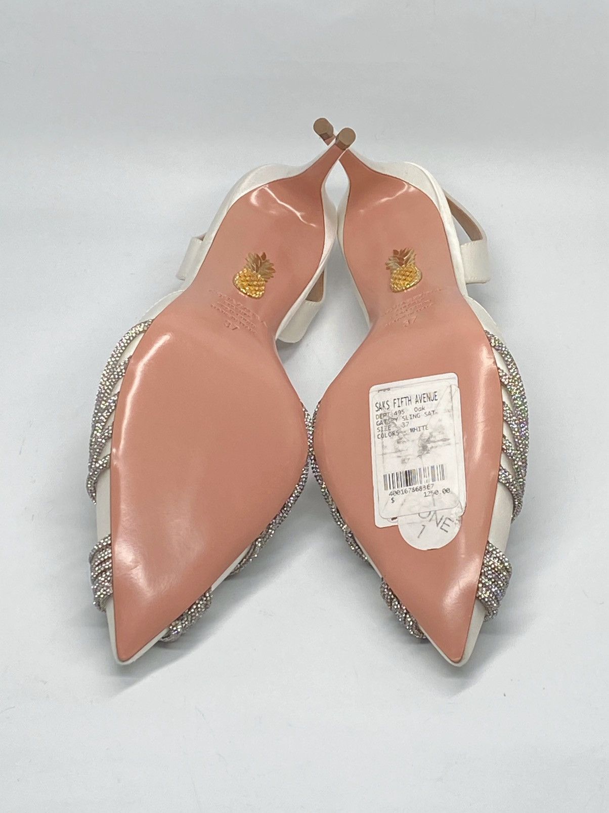 Aquazzura Aquazzura Gatsby 75 Crystal-Embellished Satin Pumps size 37 Size US 7 / IT 37 - 15 Thumbnail