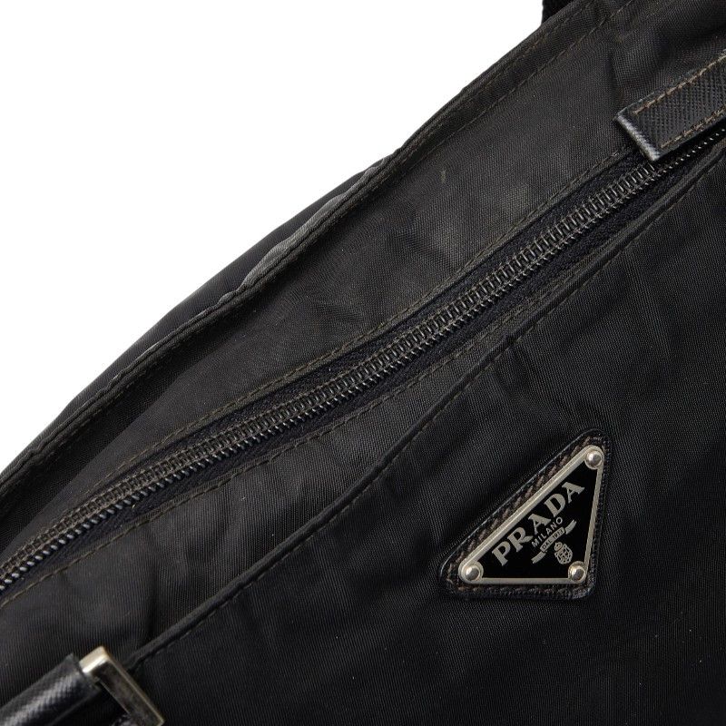 Prada Prada Triangle Logo Plate Nylon Leather Shoulder Bag Textile Shoulder Bag DUTY FREE for USA