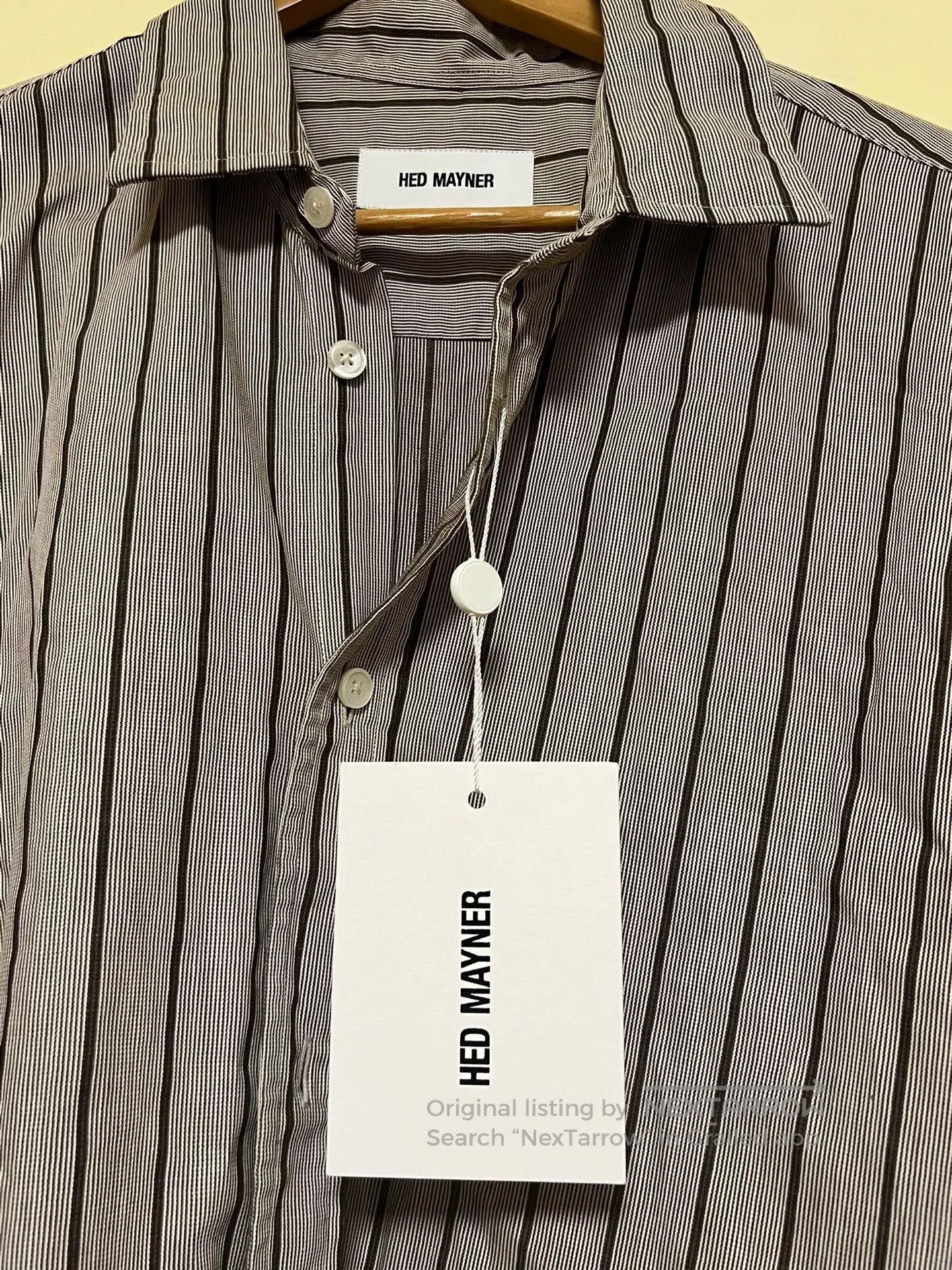 Hed Mayner Hed Mayner Brown Striped Shirt. Size US M / EU 48-50 / 2 - 4 Thumbnail