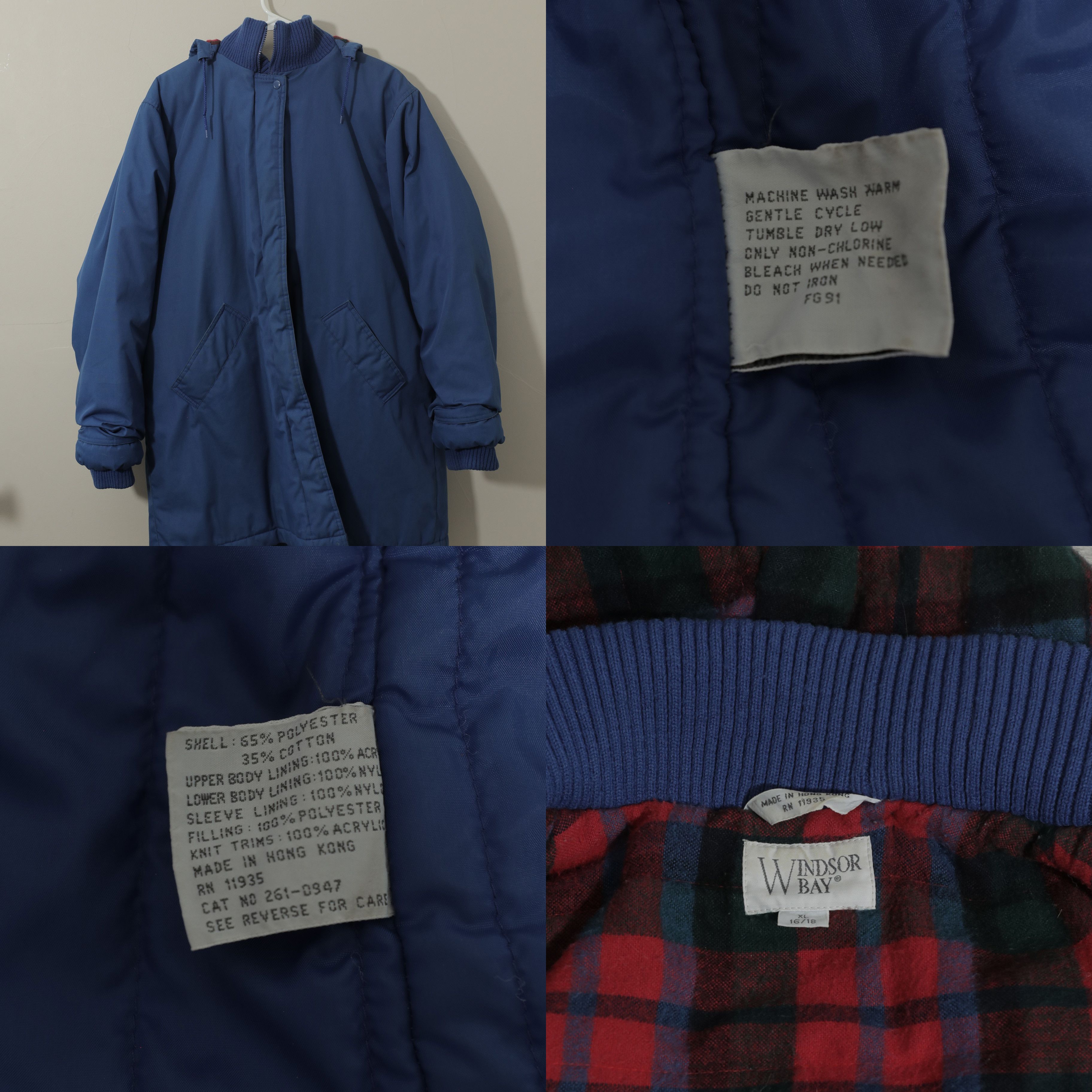 Other Windsor Bay Coat Blue Insulated Plaid Quilted Lining (XL) Size US XL / EU 56 / 4 - 10 Thumbnail