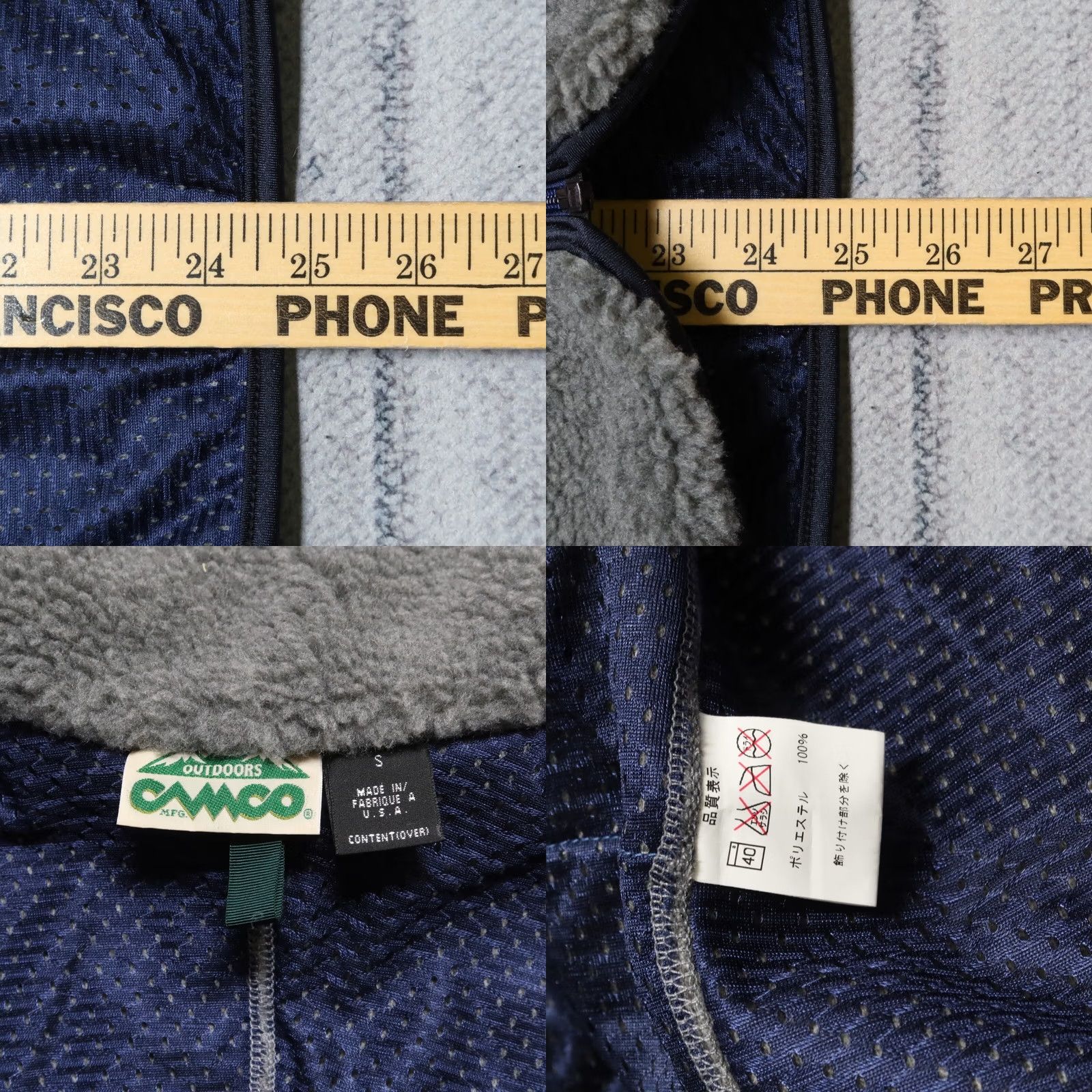Vintage Camco Outdoors Pile Fleece Jacket Size S Grey Men Jacket Size US S / EU 44-46 / 1 - 8 Thumbnail