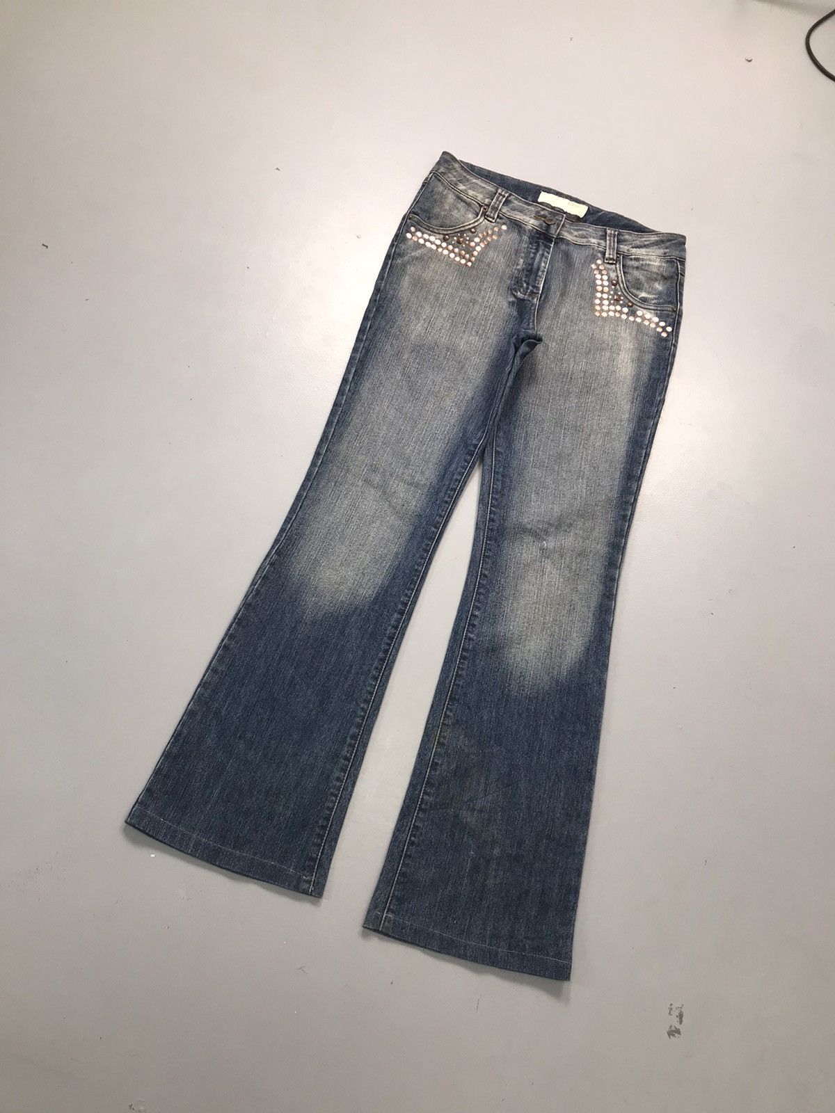 JNCO Vintage Y2K stone embroidered bootcut denim Size 32" / US 10 / IT 46 - 3 Thumbnail