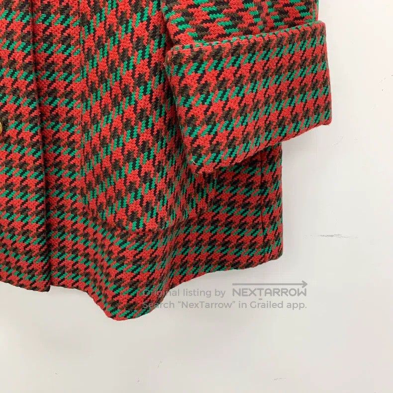 Gucci Gucci Red checkered wool lapel single-breasted long-sleeve Size XS / US 0-2 / IT 36-38 - 4 Thumbnail