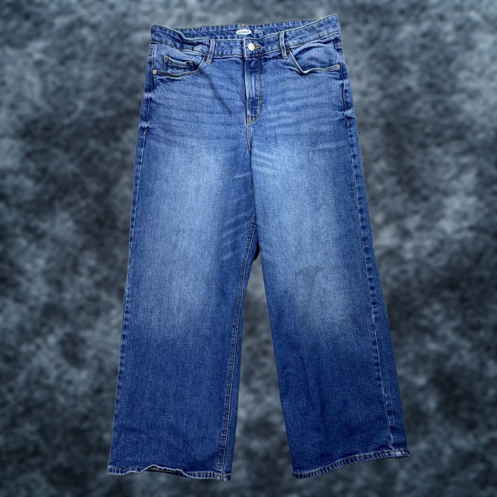 Old Navy Old Navy Jeans Wide-Leg 14 High Rise XS? (Note: The original title does not specify XS; using the given data only.) Size 36" / US 14 / IT 50 - 1 Thumbnail