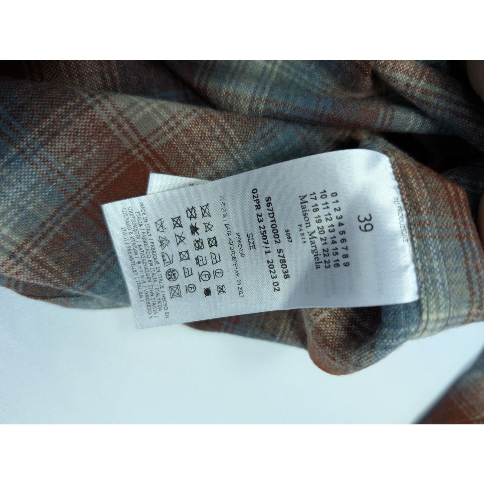 Maison Margiela × Pendleton o1rshd1 Pendleton Checked Wool Button up Shirt in Rust Size US S / EU 44-46 / 1 - 18 Thumbnail