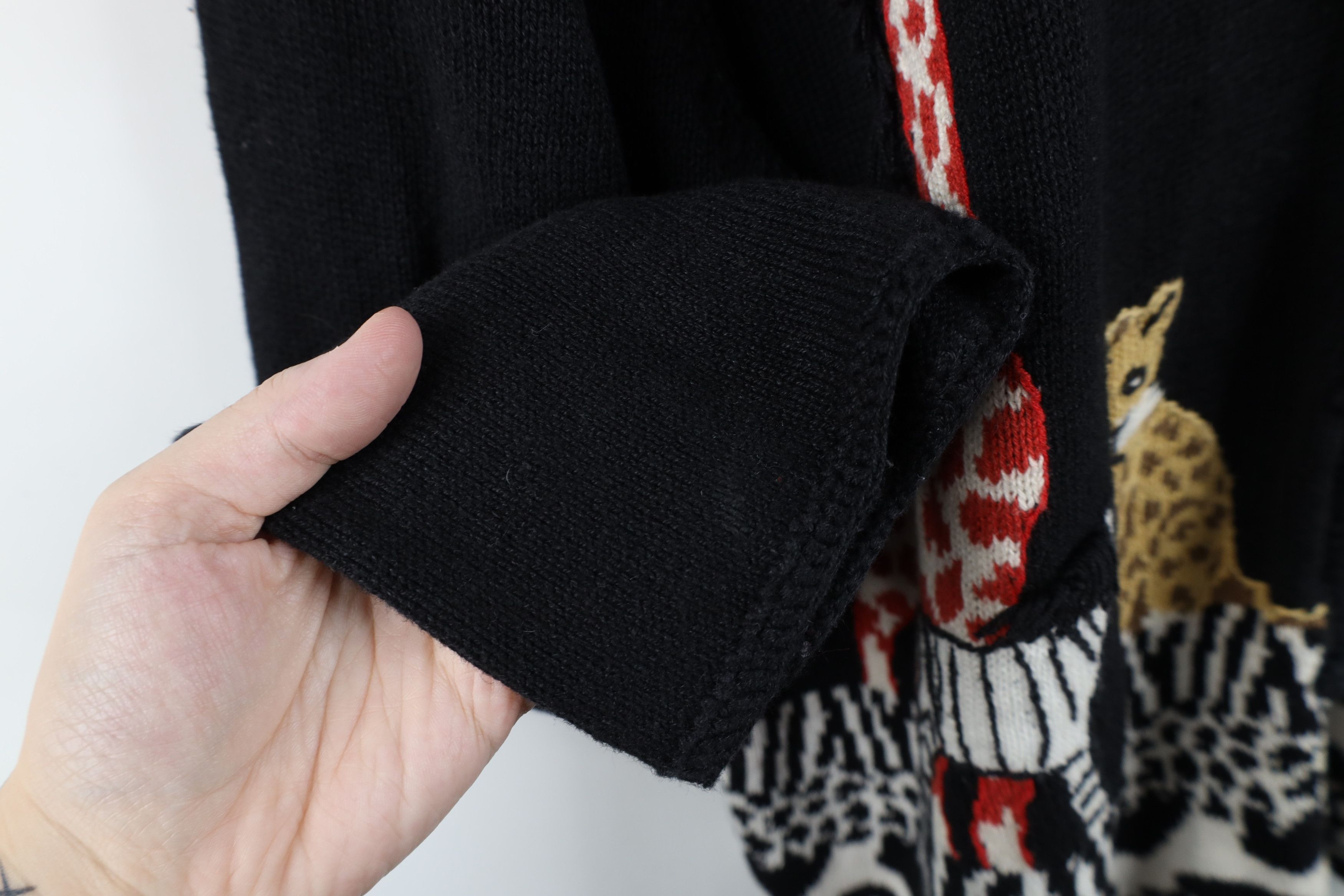 Vintage Vintage 90s Streetwear Animal Safari Knit Cardigan Sweater Size 3XL / US 20-22 - 5 Thumbnail