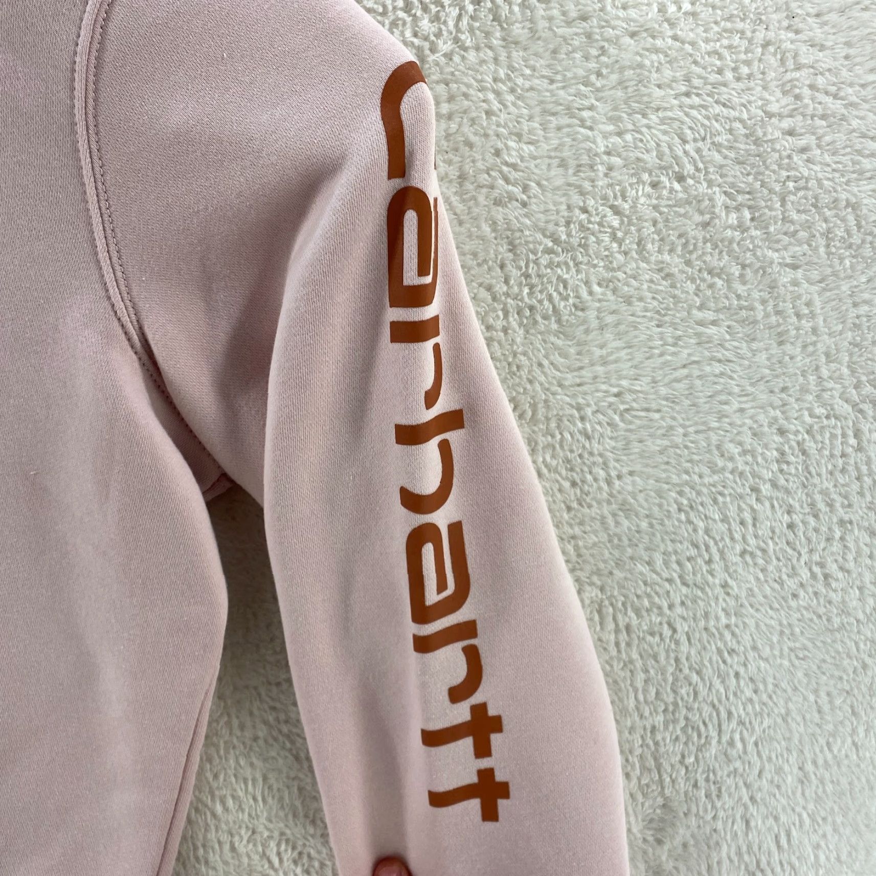 Carhartt VINTAGE Carhartt Pink Womens 1X Hoodie Sweatshirt Relaxed Fit Pullover Pockets Shirt 16W-18W 1X Womens Pullover Hoodie Pink Carhartt Size XL / US 12-14 / IT 48-50 - 4 Thumbnail