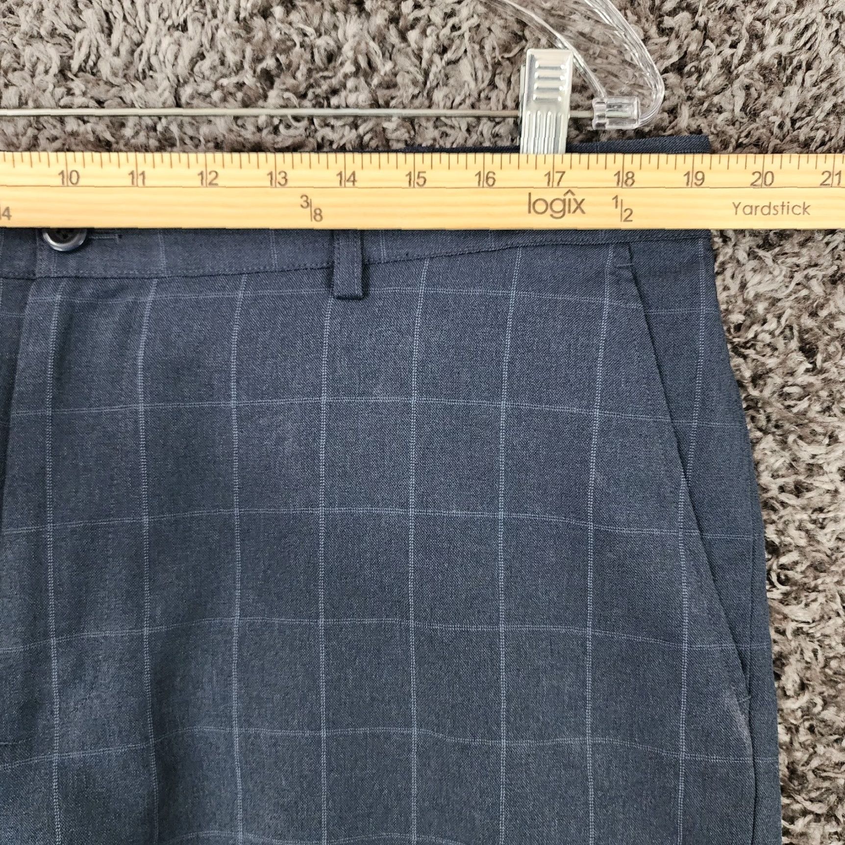 Izod IZOD Golf Mens Blue Plaid 100% Polyester Chino Golf Shorts Size 38 Size US 38 / EU 54 - 3 Thumbnail