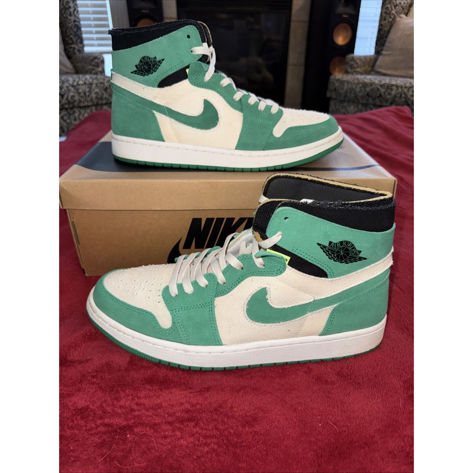 Jordan Brand Size 12 - Jordan 1 Zoom Comfort Stadium Green OG BOX Size US 12 / EU 45 - 3 Thumbnail