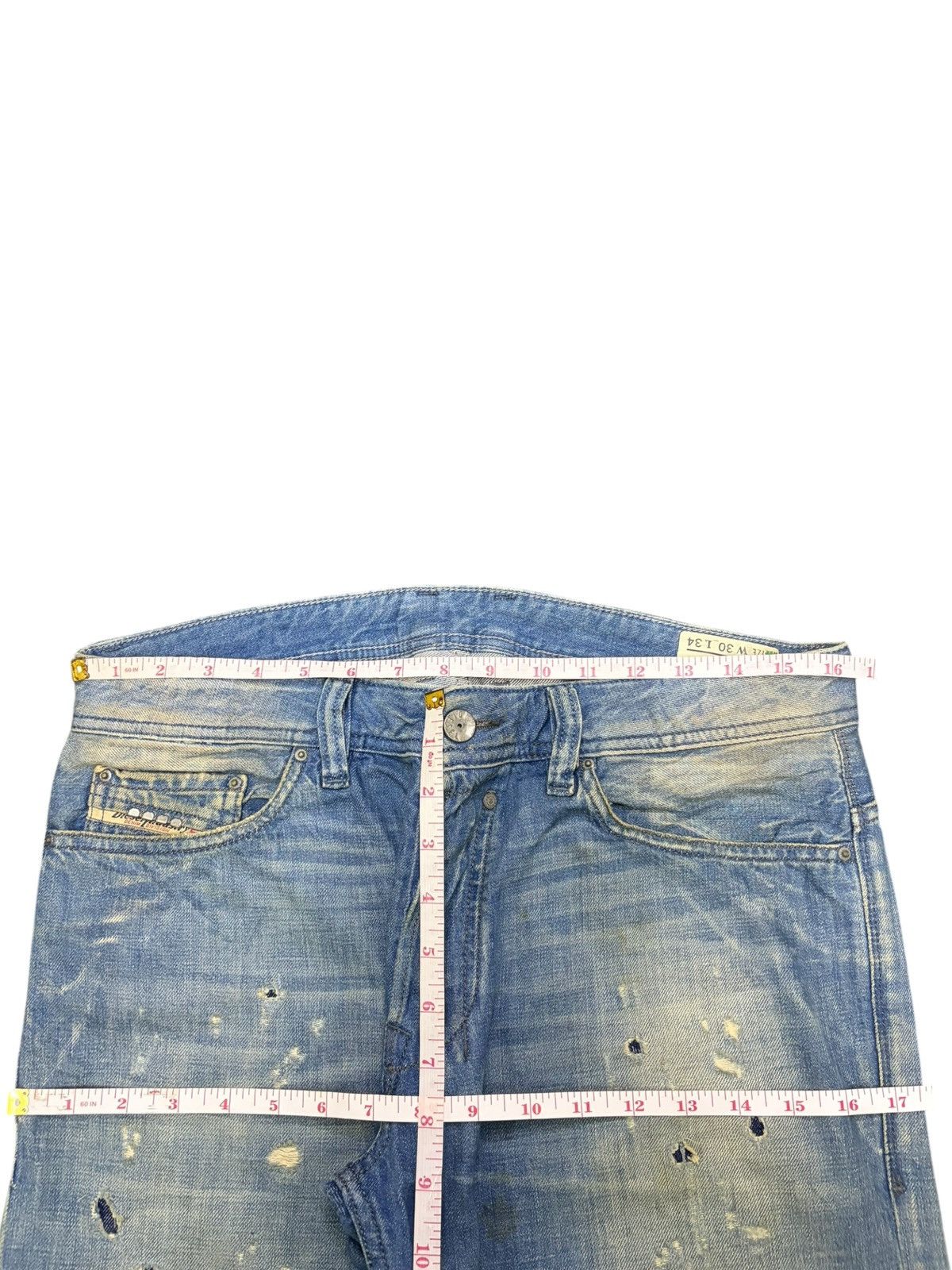 Diesel Vintage Italy Diesel Safado Mud Wash Distress Loose Jeans Size US 33 - 6 Thumbnail