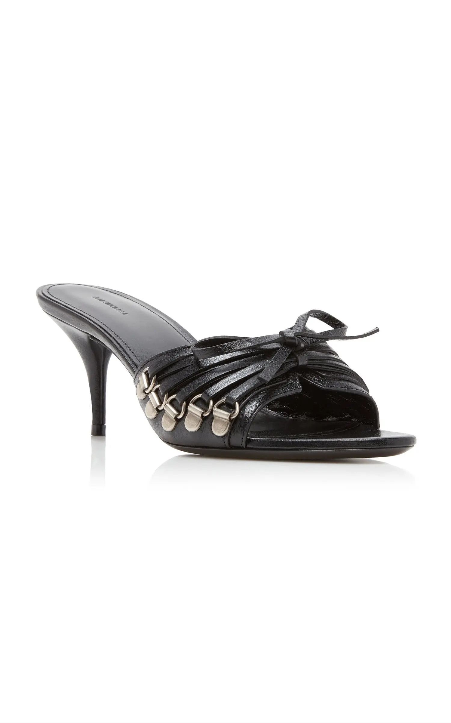 Balenciaga o1srvl11e0426 Cagole Sandals With Corset in Black Size US 7.5 / IT 37.5 - 3 Thumbnail