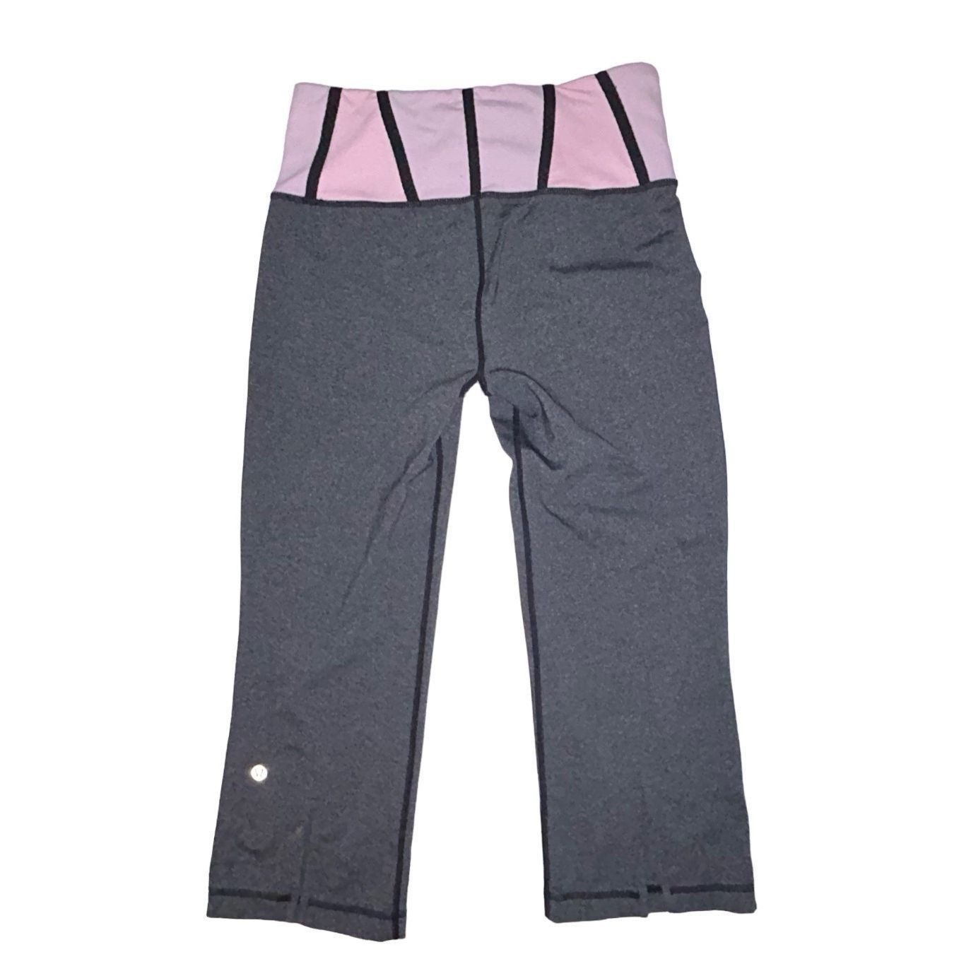 Lululemon Women’s Grey Pink Lululemon Capri Loose Leggings Size 6 Size 28" / US 6 / IT 42 - 2 Thumbnail