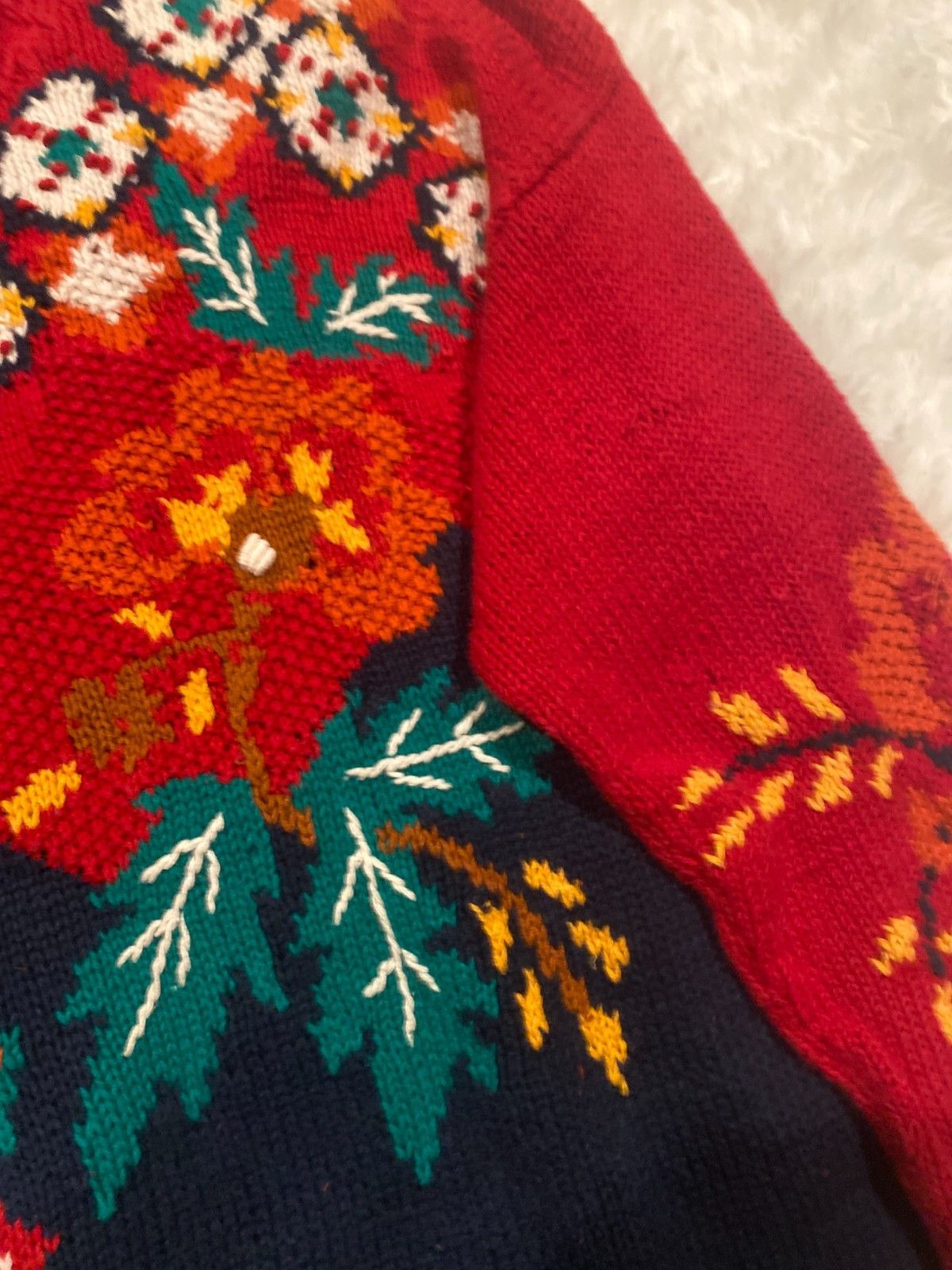 Izod Vintage 90s Izod Men Christmas Cardigan Sweater Knitted by Size US L / EU 52-54 / 3 - 7 Thumbnail