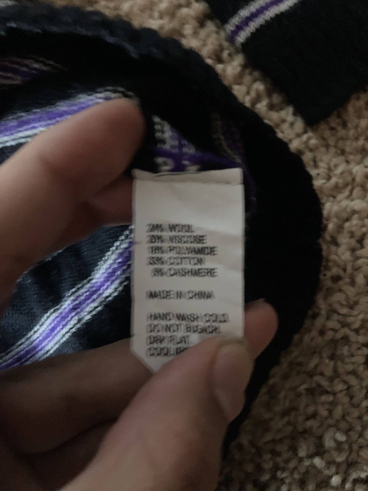 Supreme 2004 Supreme Striped Black Purple Large Vintage OG 2000s 90s Size US L / EU 52-54 / 3 - 6 Thumbnail
