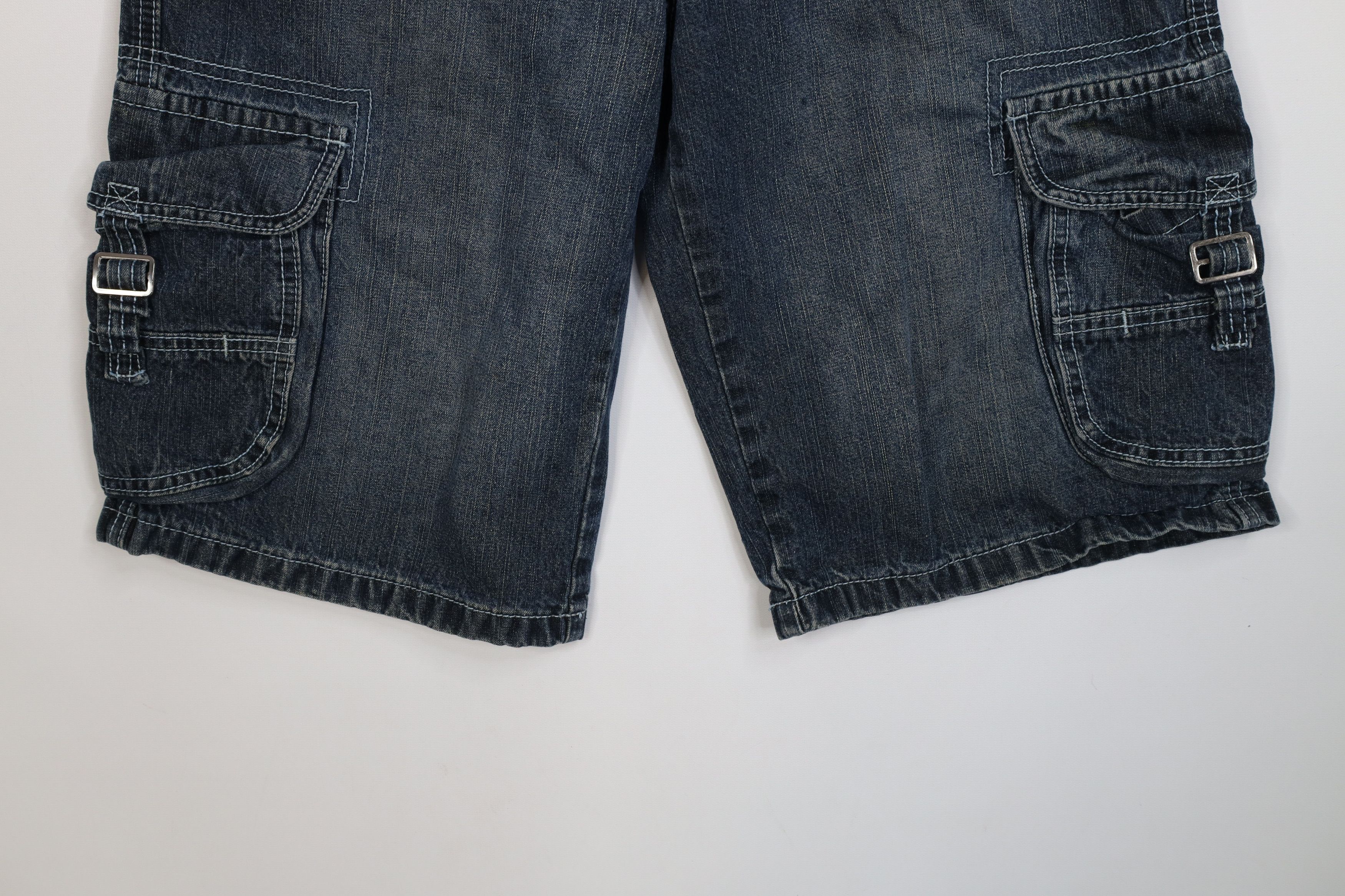 Southpole Vintage 90s Y2K Southpole Buckle Pocket Denim Cargo Shorts Size US 32 / EU 48 - 4 Thumbnail
