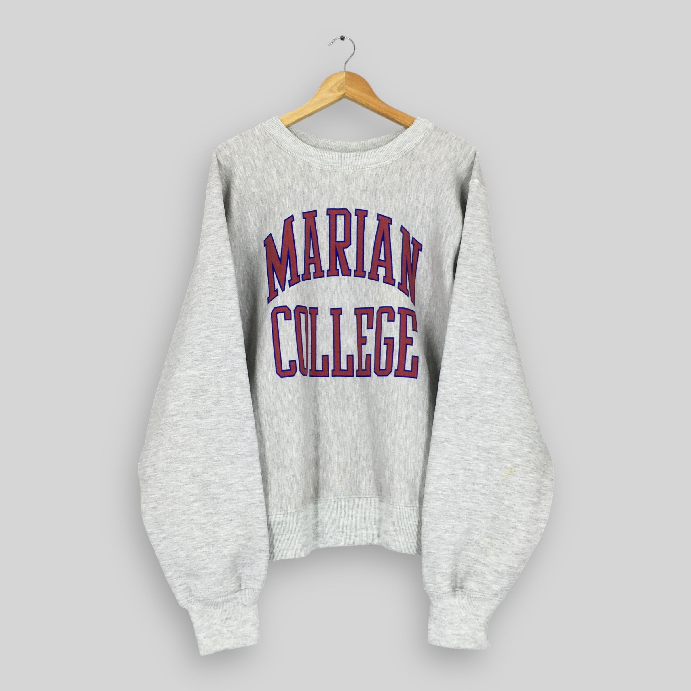 Vintage Vintage 90s Marian University Indianapolis Sweatshirt XLarge Size US XL / EU 56 / 4 - 1 Thumbnail