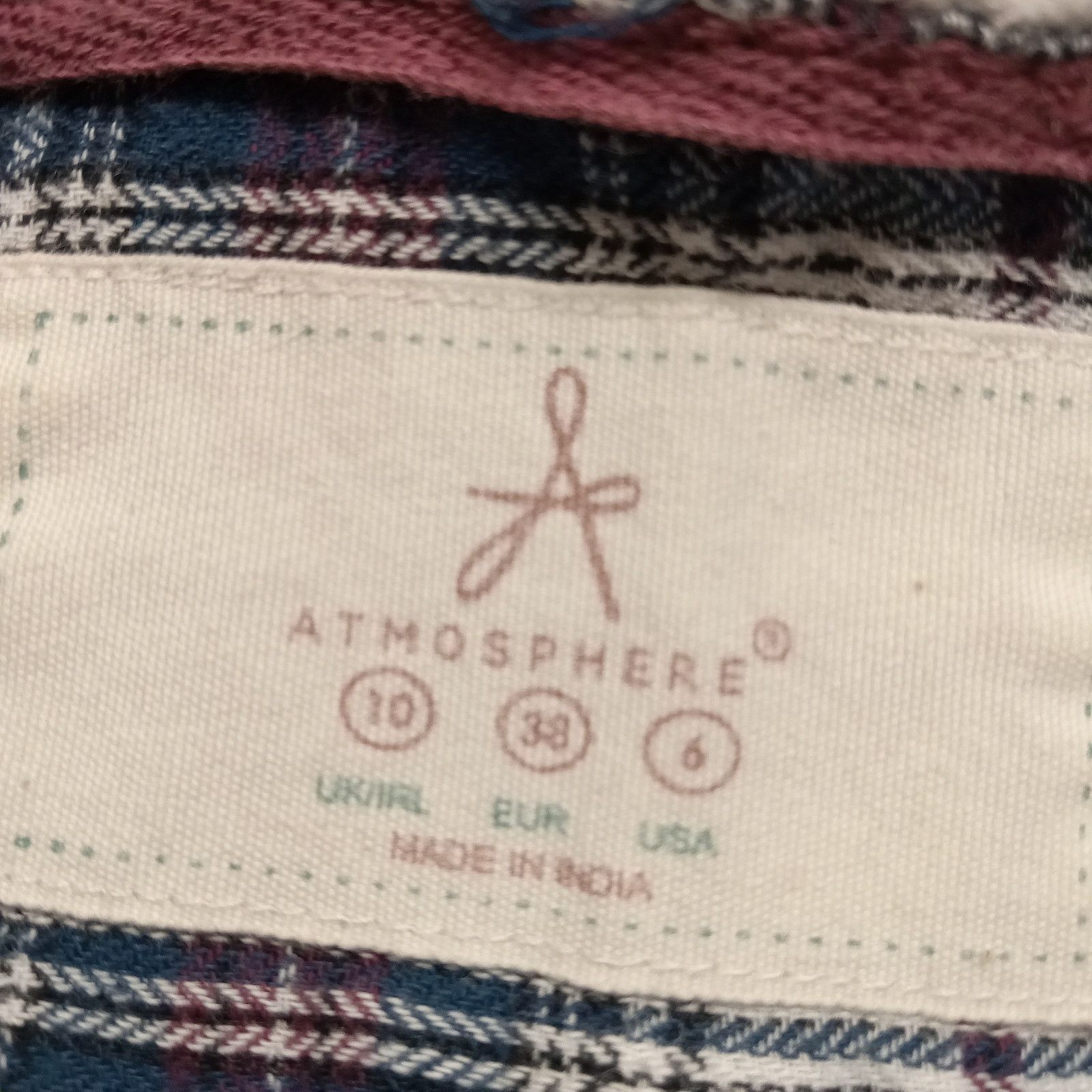 & Other Stories Atmosphere Shirt 6 Women's Roll Tab Sleeve Plaid Cotton Size S / US 4 / IT 40 - 3 Thumbnail