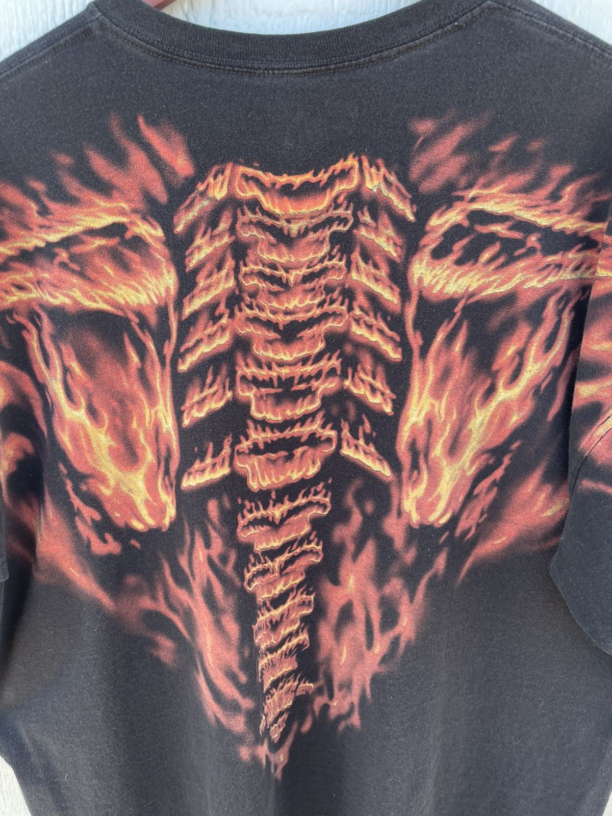 Liquid Blue Liquid Blue Flaming Skull Skull Fire Spine T Shirt XXL AOP Size US XXL / EU 58 / 5 - 5 Thumbnail