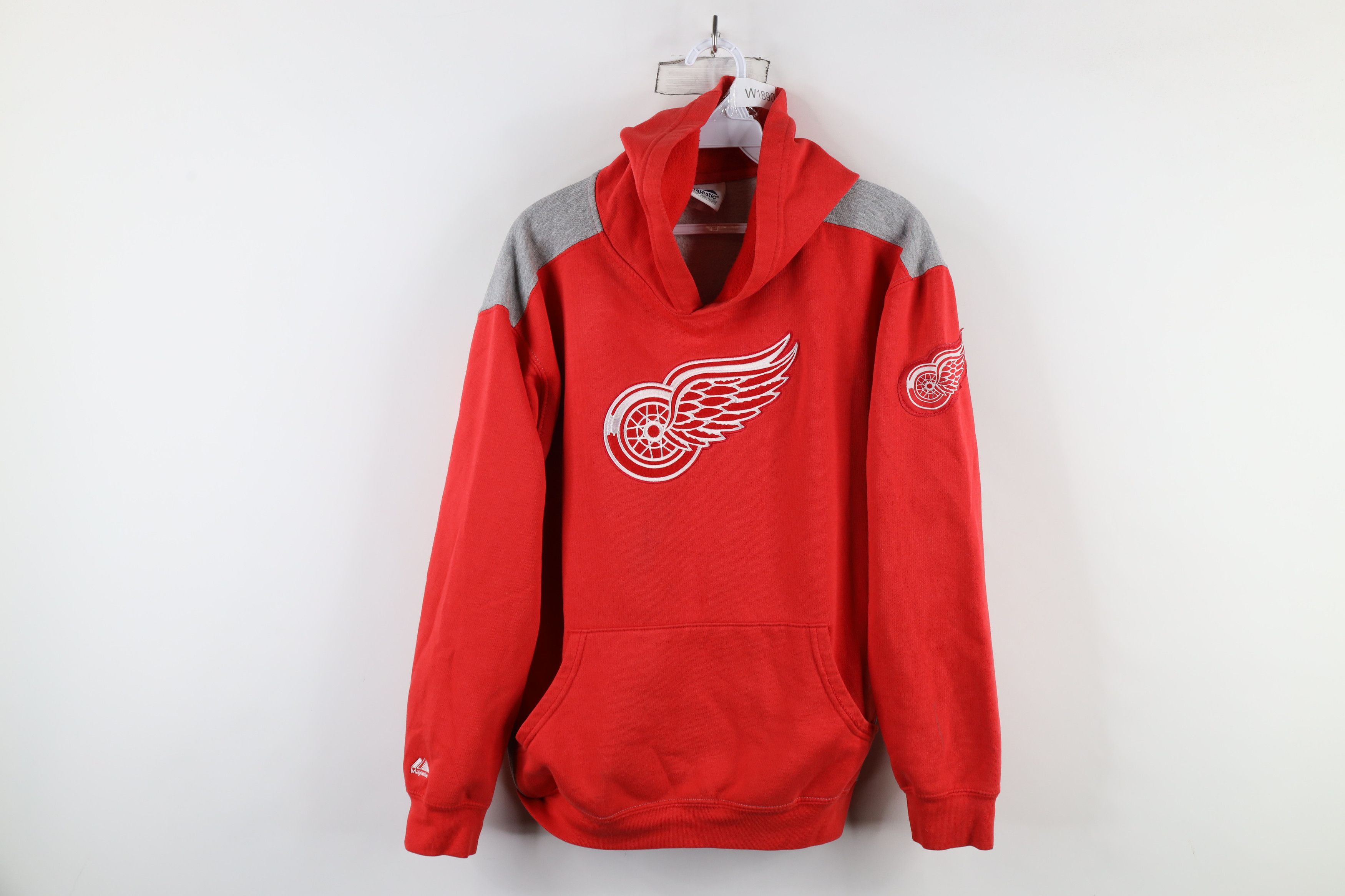 Majestic × Vintage Vintage Majestic Detroit Red Wings Hockey Hoodie Sweatshirt Size M / US 6-8 / IT 42-44 - 1 Thumbnail