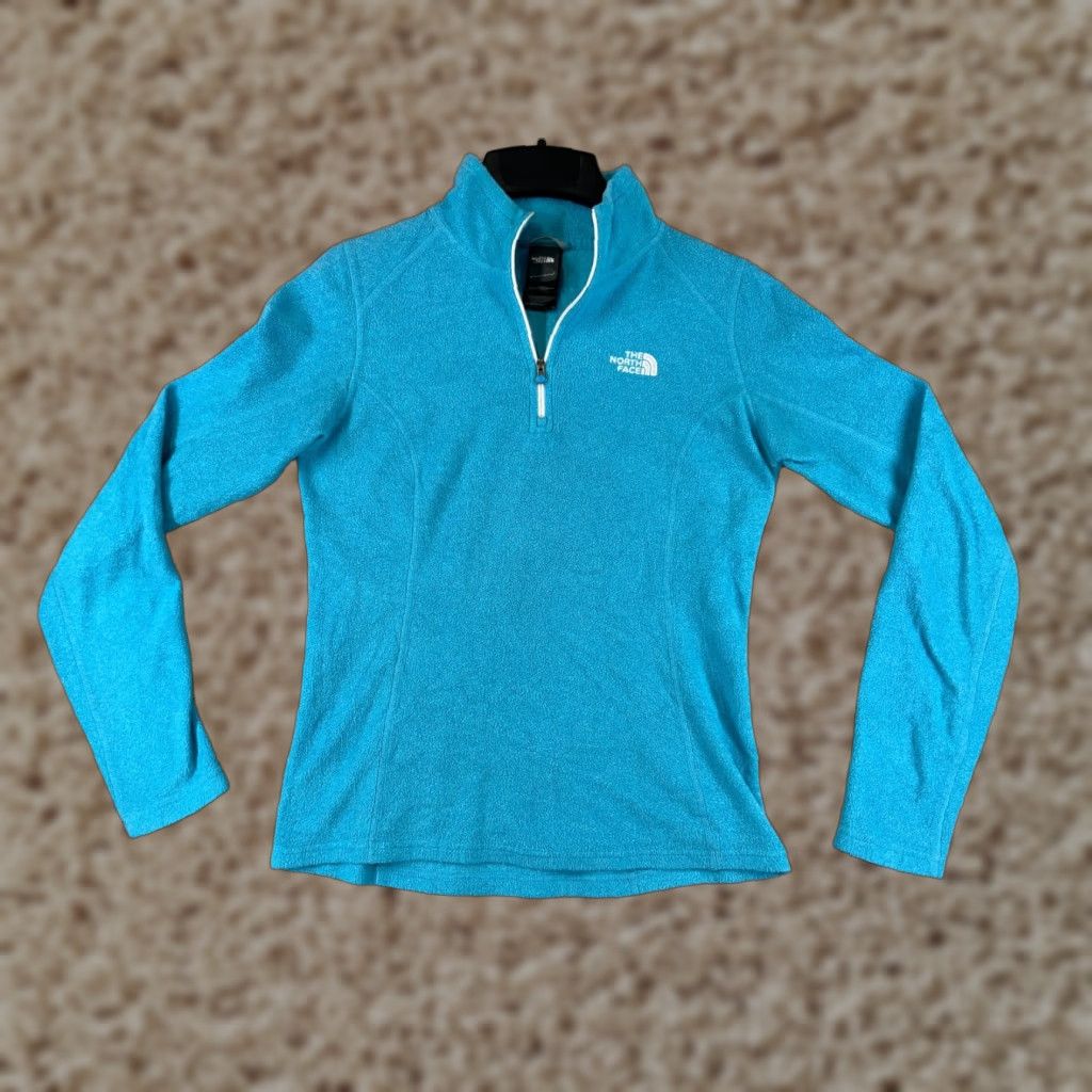 The North Face The North Face Sweater Women XS Blue 100% Polyester Fleece Mock Neck Size XS / US 0-2 / IT 36-38 - 1 Thumbnail