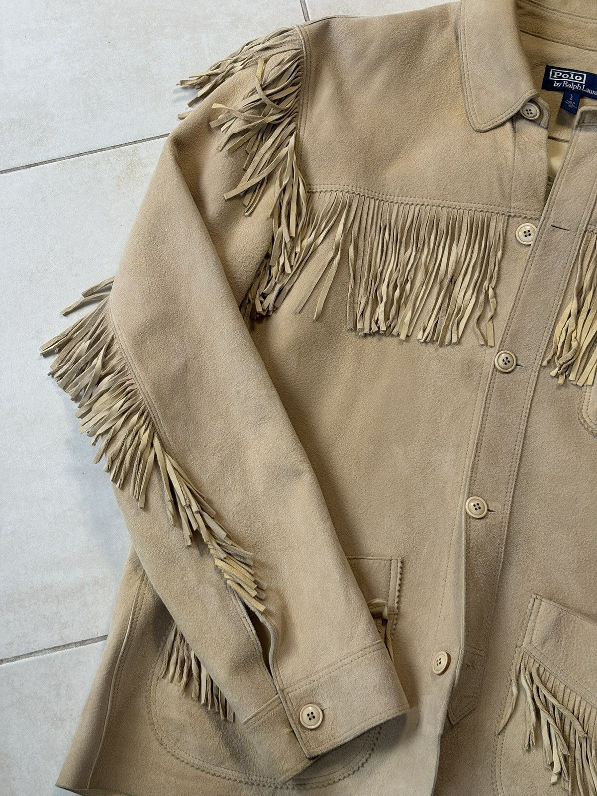 Polo Ralph Lauren Suede Fringe Cowboy Jacket Ralph Lauren Men L Vintage Size US L / EU 52-54 / 3 - 2 Thumbnail