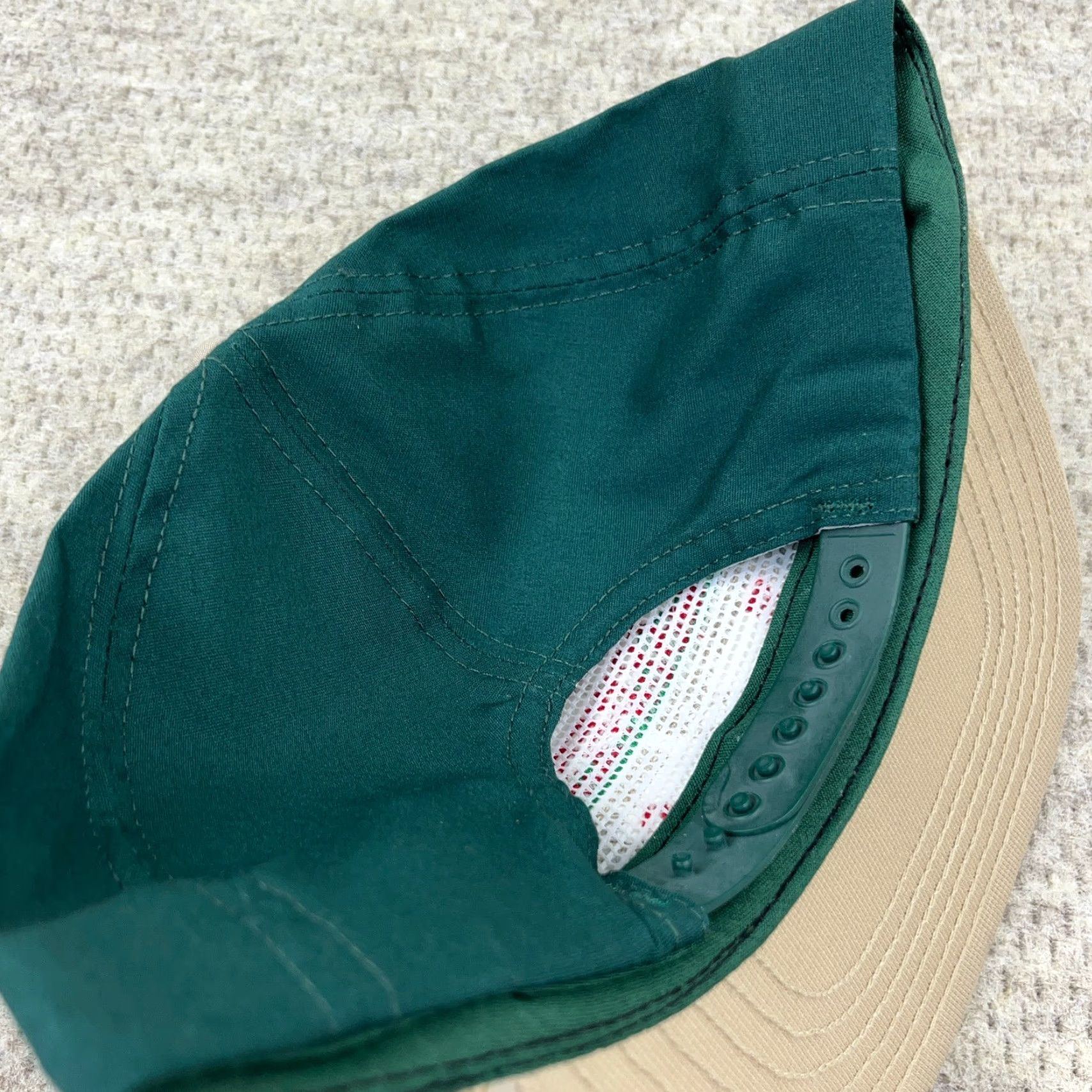Coal VINTAGE Trucker Hat Made In USA Elkay Coal Green Adjustable Lightweight 80s 90s Mens Size ONE SIZE - 6 Thumbnail