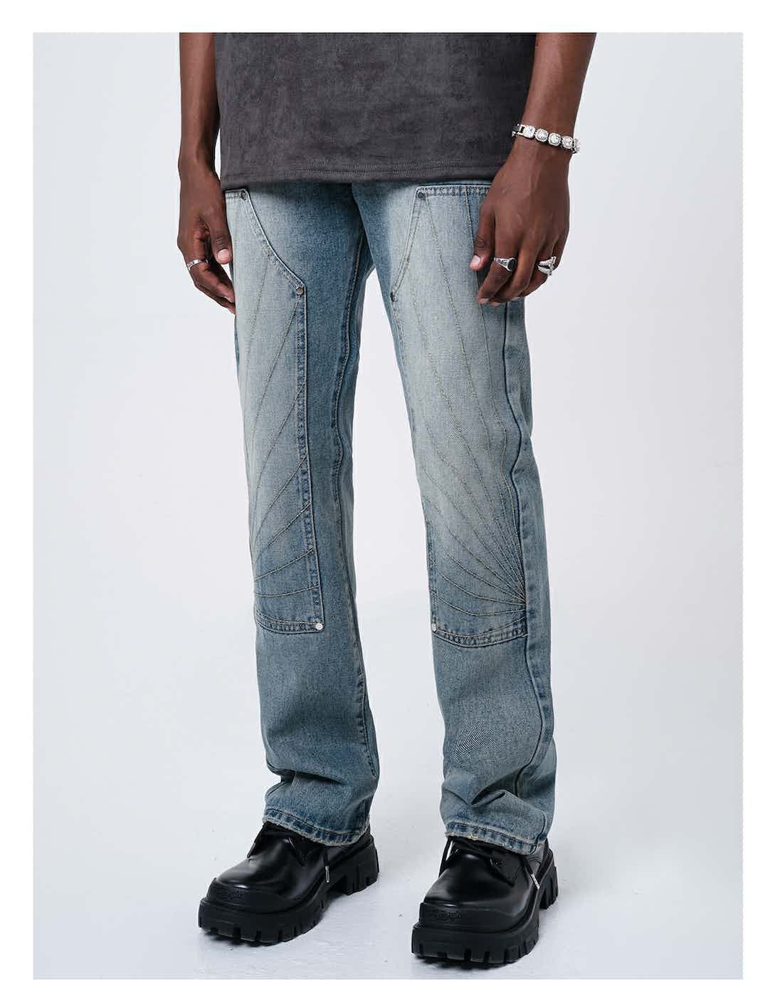 washed faded utility skate hiphop jeans