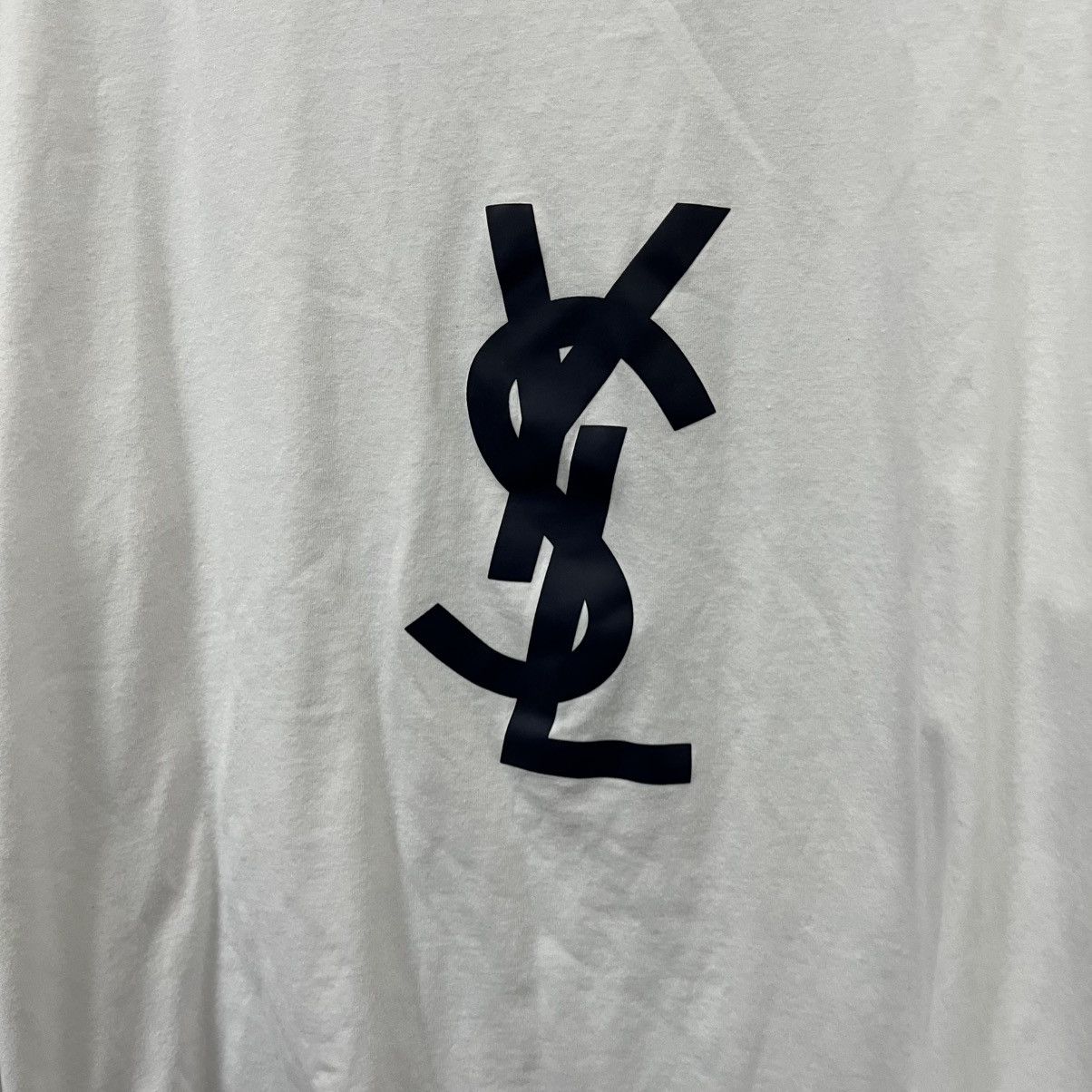 Yves Saint Laurent Vintage YSL Yves Saint Lauren T-Shirt Big Logo White Size US XL / EU 56 / 4 - 5 Thumbnail