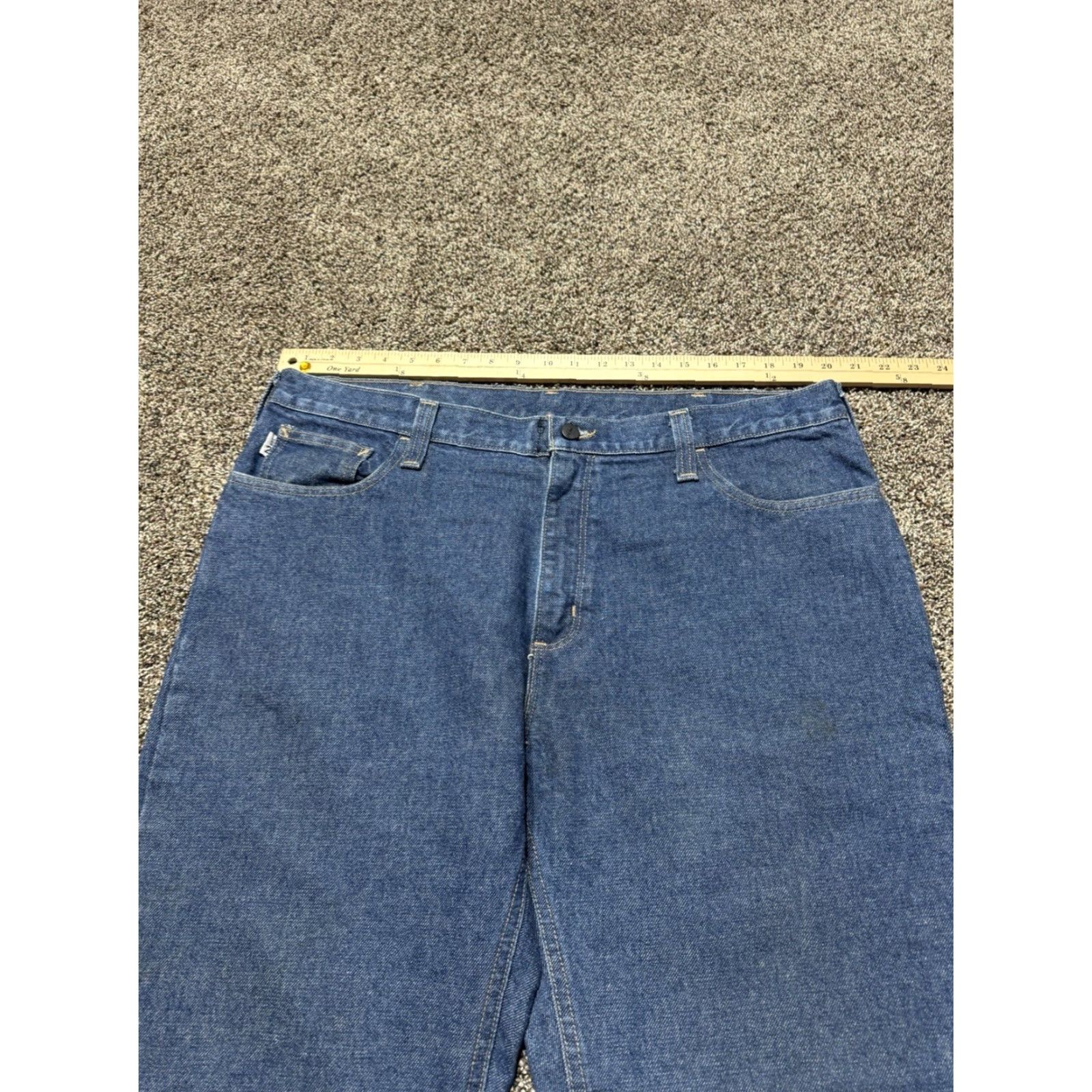 Carhartt Carhartt FR Men Jeans 40X30 Blue Denim Flame Resistant Bootcut EUC Size US 40 / EU 56 - 7 Thumbnail